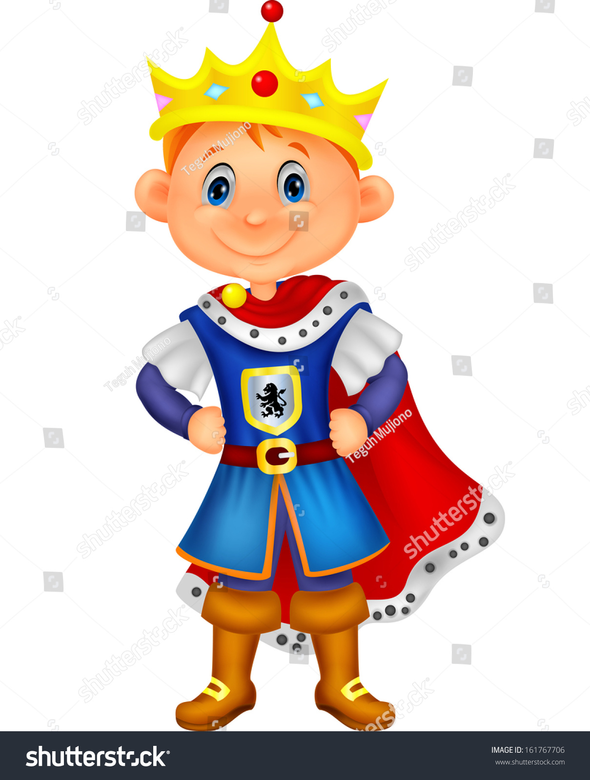 Cute Boy King Costume Stock Illustration 161767706 - Shutterstock