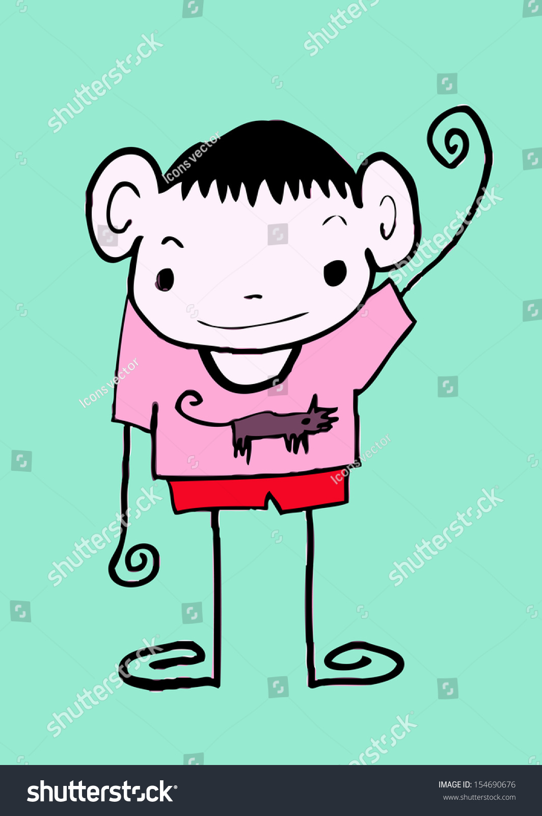 Cute Cartoon Boys Girls Clip Art Stock Illustration 154690676 Shutterstock 5243