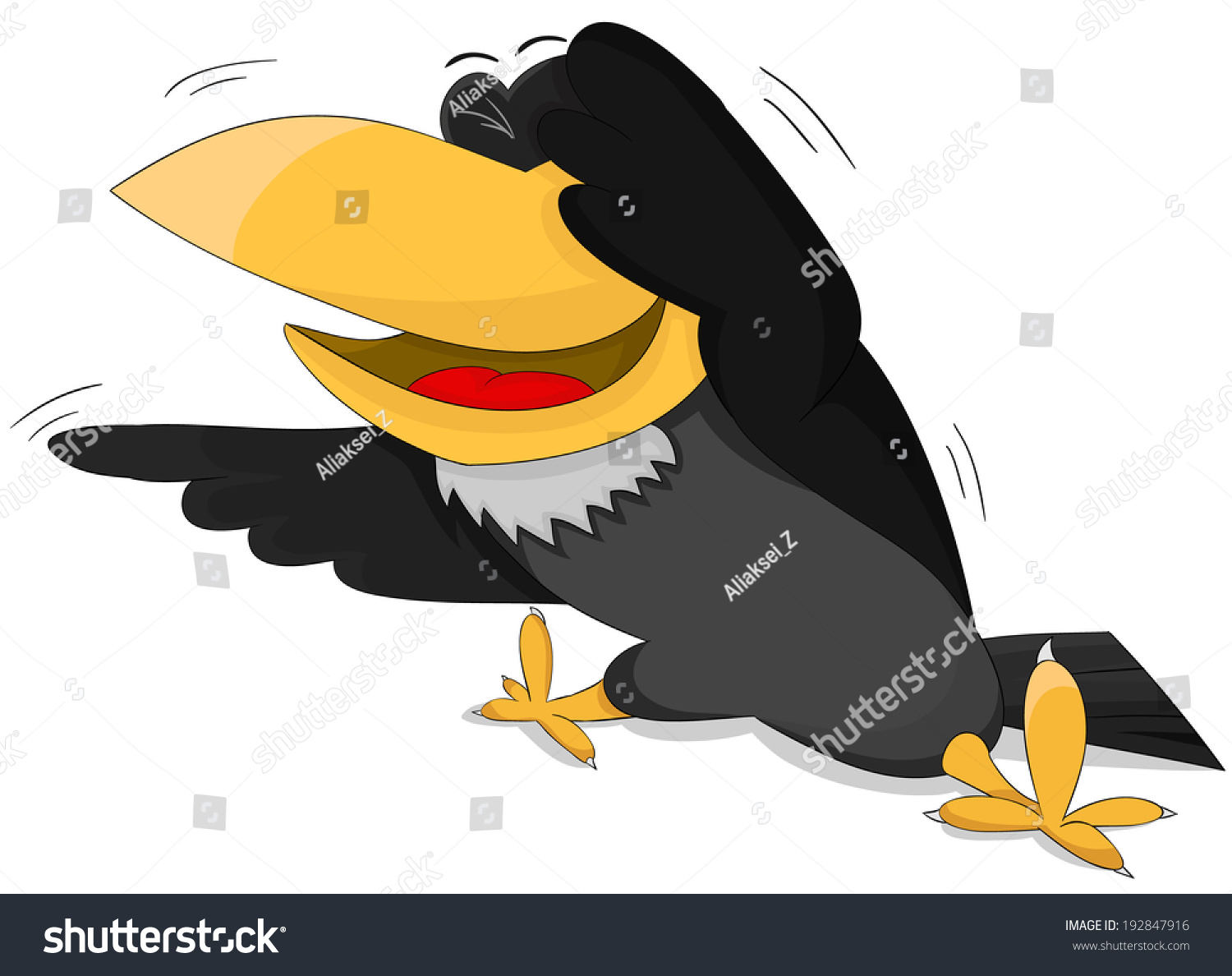 Cute Cartoon Laughing Raven Stock Illustration 192847916 - Shutterstock