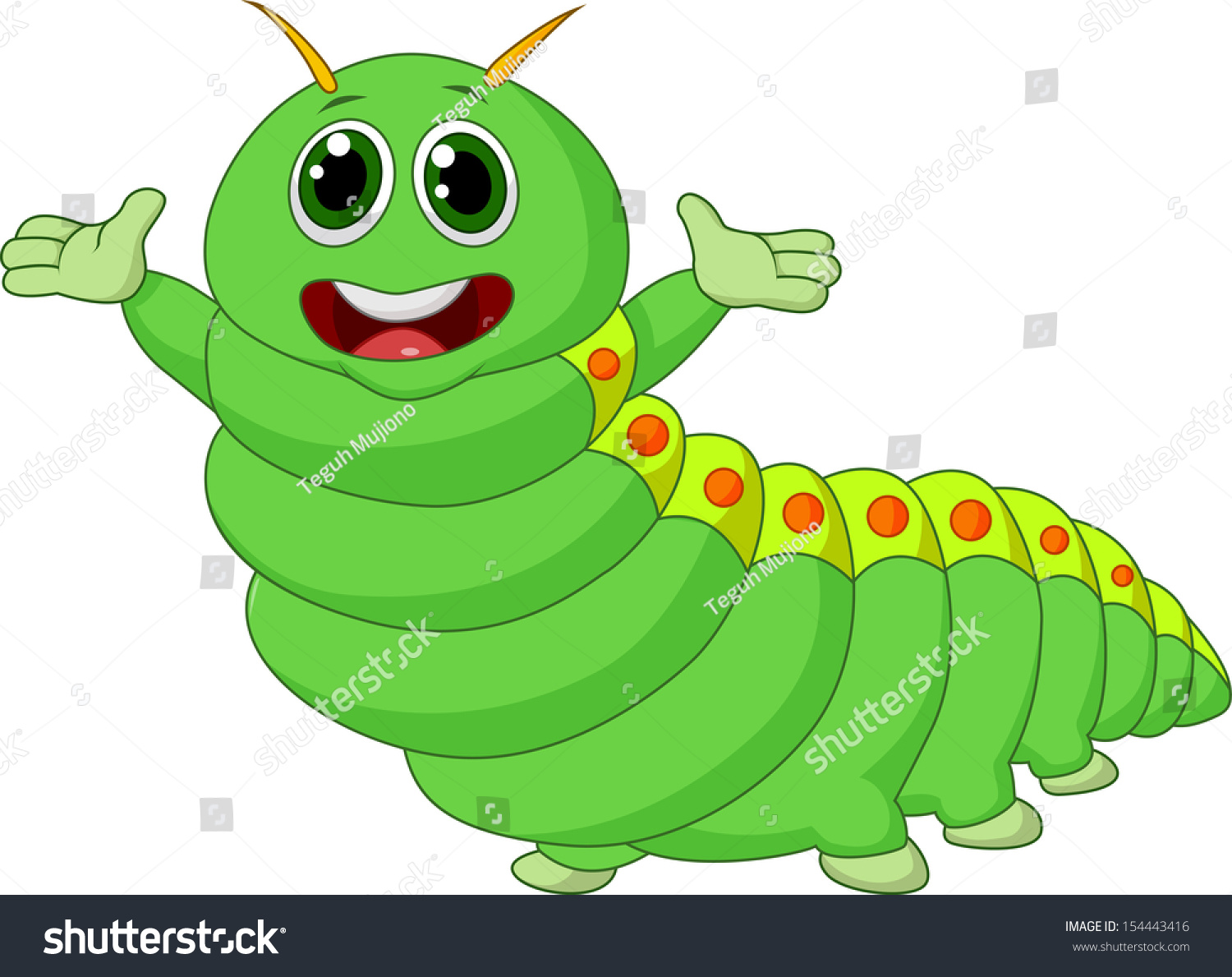 Cute Caterpillar Cartoon Stock Photo 154443416 : Shutterstock