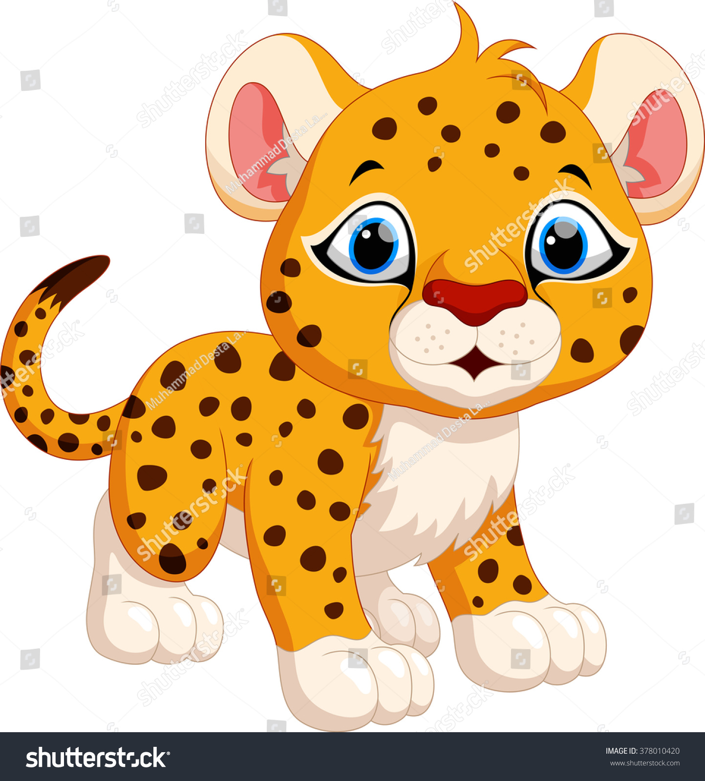 Cute Cheetah Cartoon Stock Illustration 378010420 - Shutterstock