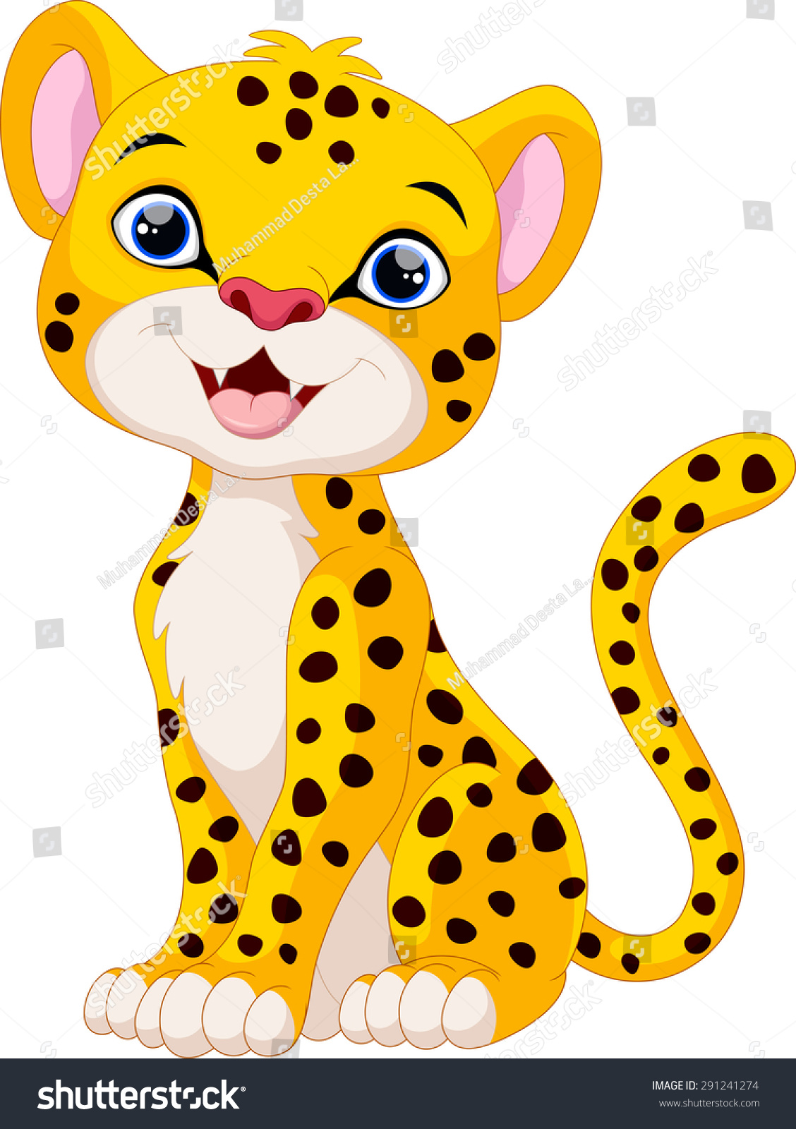 Cute Cheetah Cartoon Sitting Stock Illustration 291241274 - Shutterstock