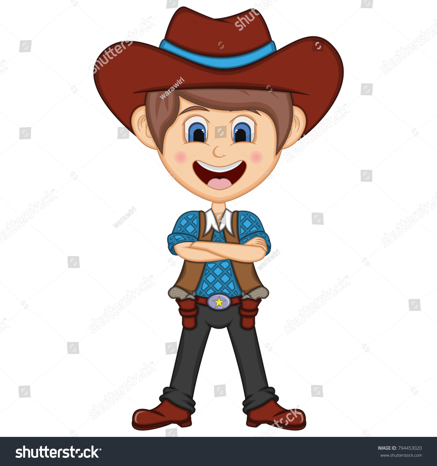 Cute Cowboy Cartoon Stock Illustration 794453020 | Shutterstock