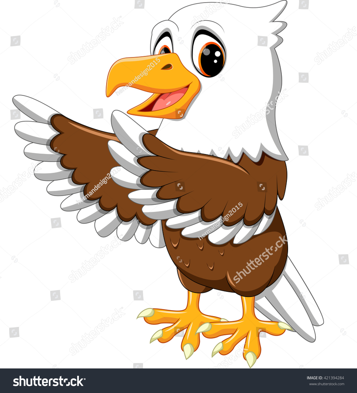 Cute Eagle Stock Illustration 421394284 - Shutterstock