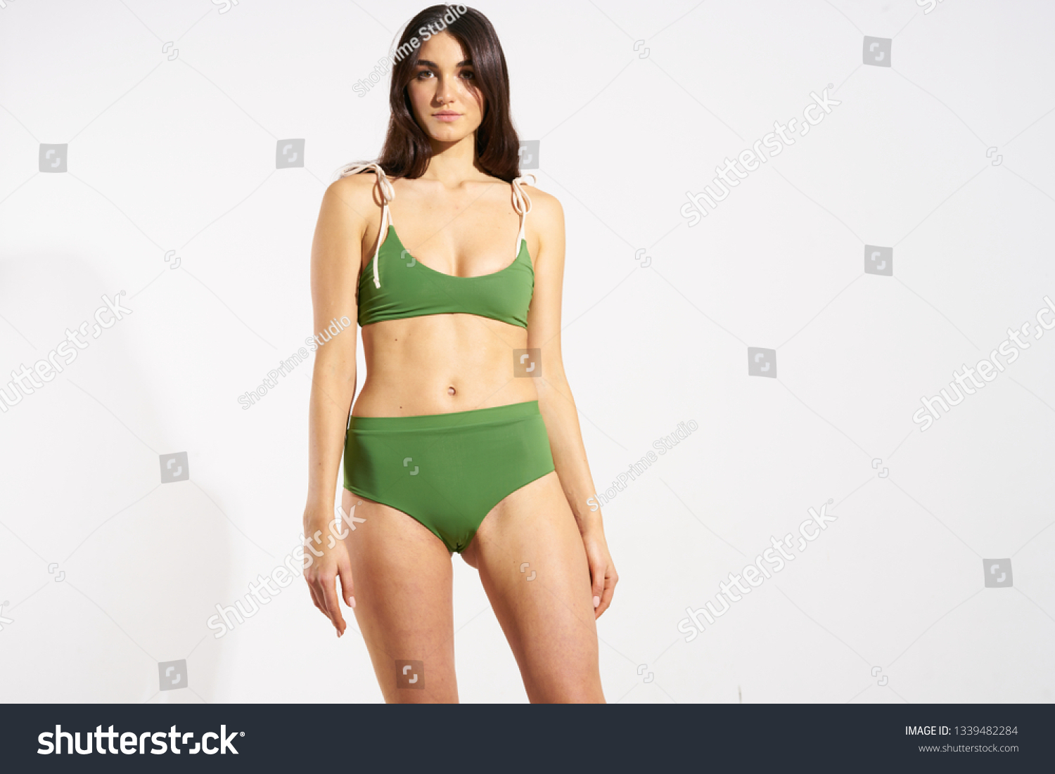 light green bathing suit