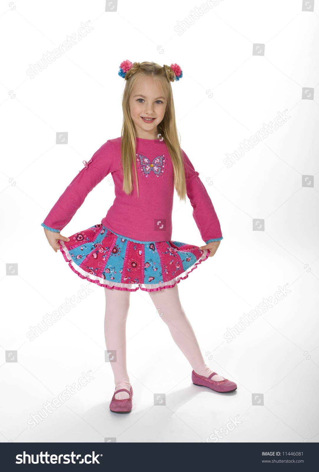 Cute Five Year Old Girl Wearing Stock Photo 11446081 - Shutterstock