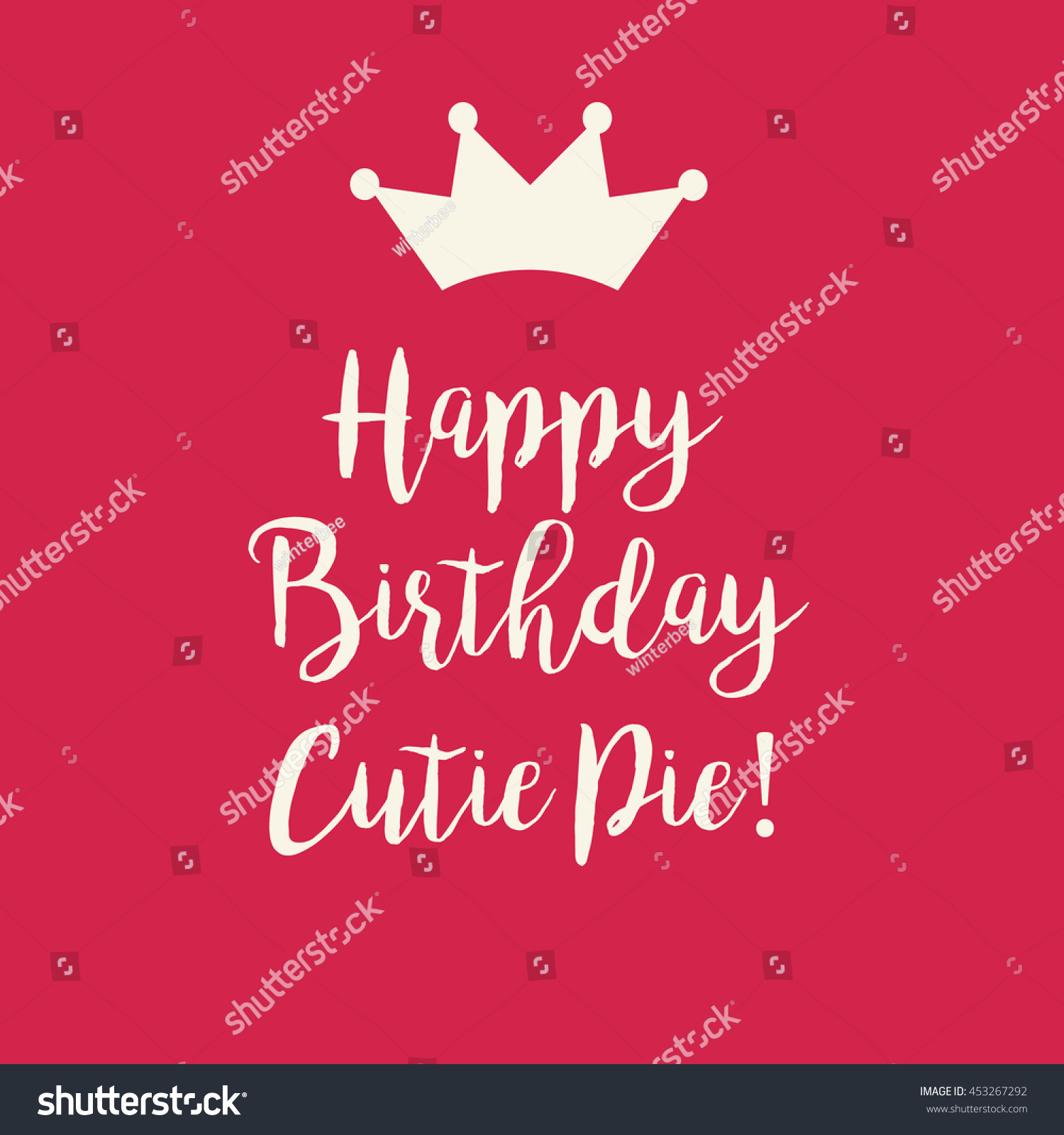 Cute Happy Birthday Cutie Pie Card 453267292