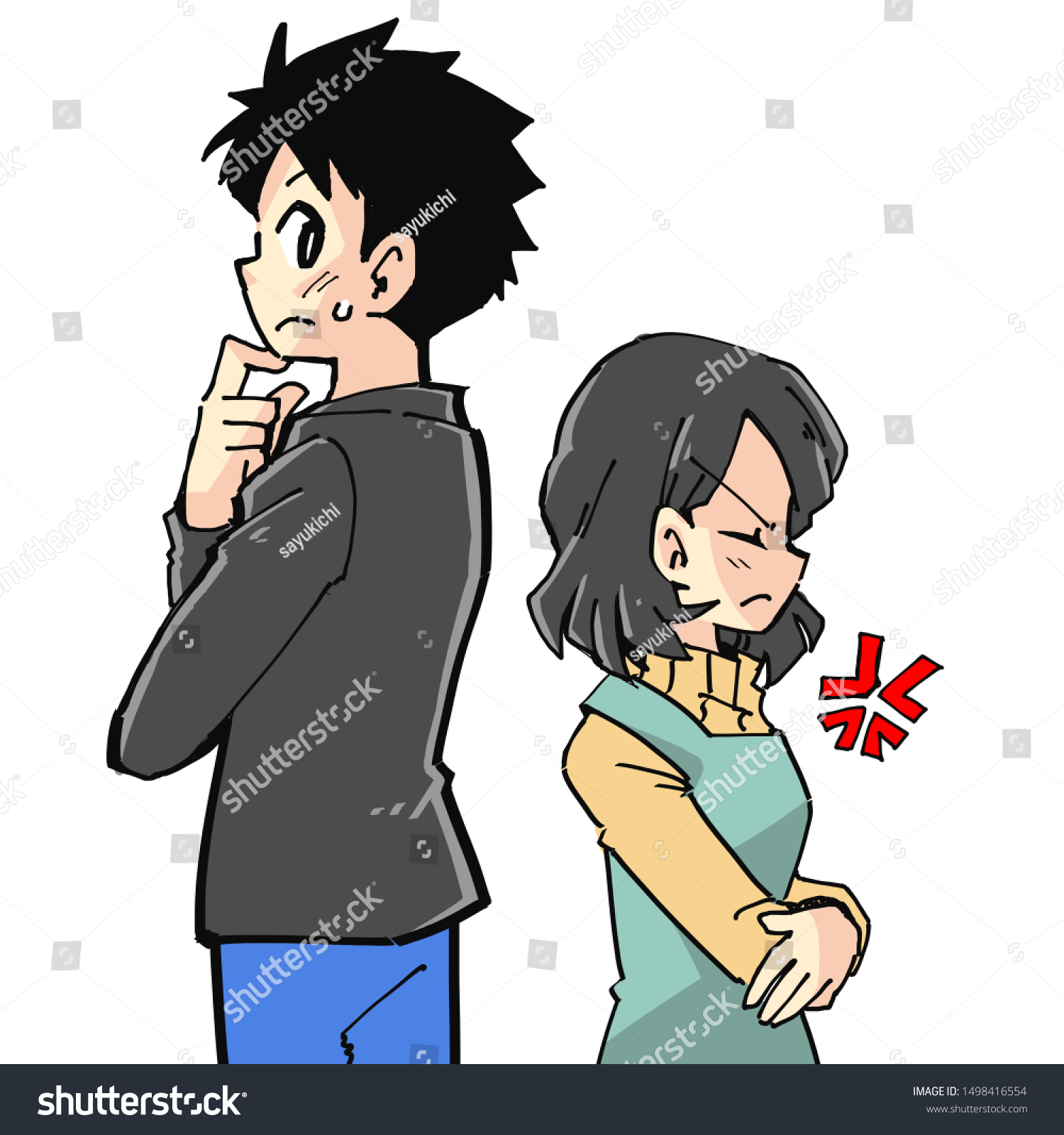 Anime Couple Fighting gambar ke 10