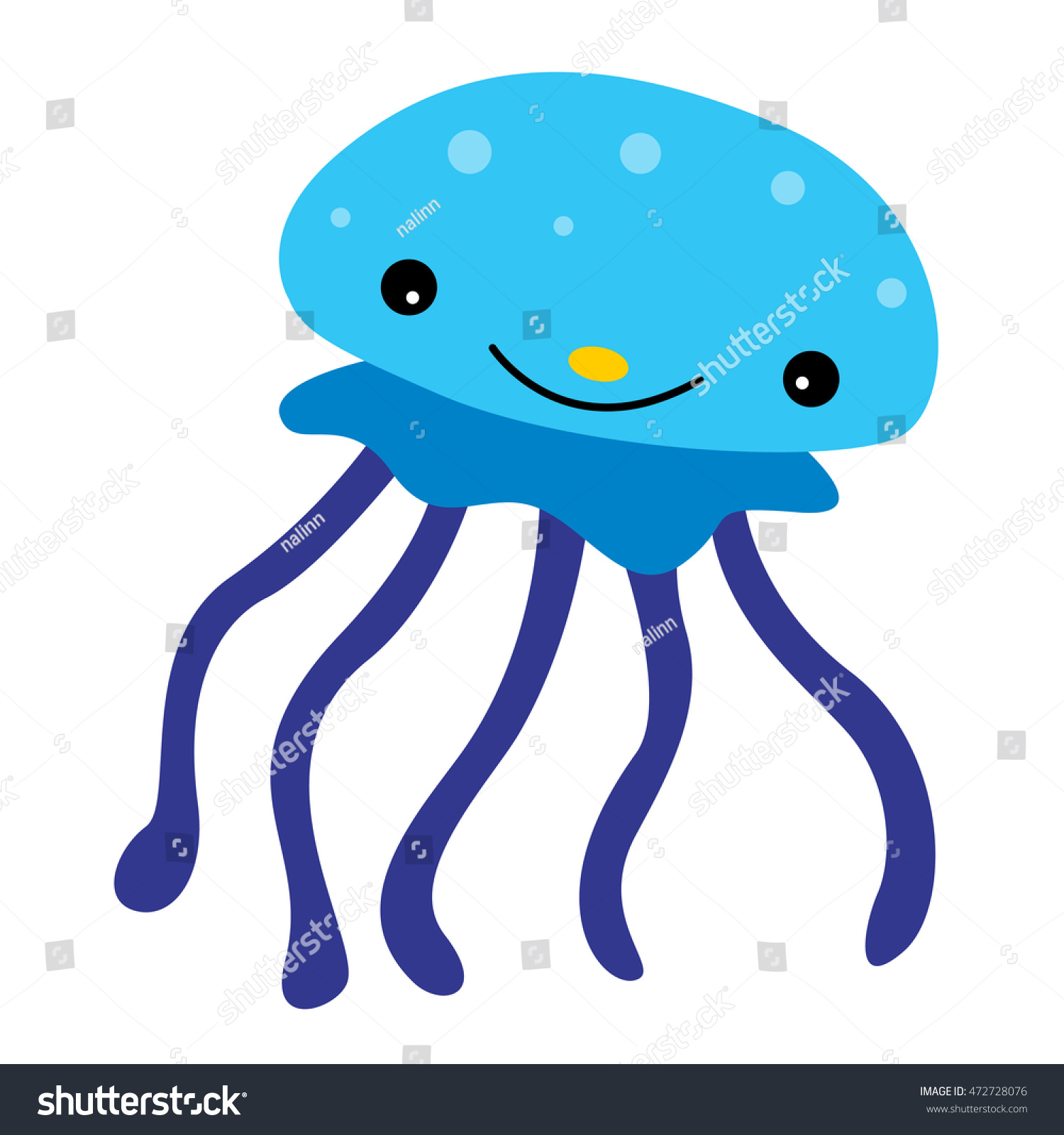 Cute Jellyfish Cartoon Stock Illustration 472728076 - Shutterstock