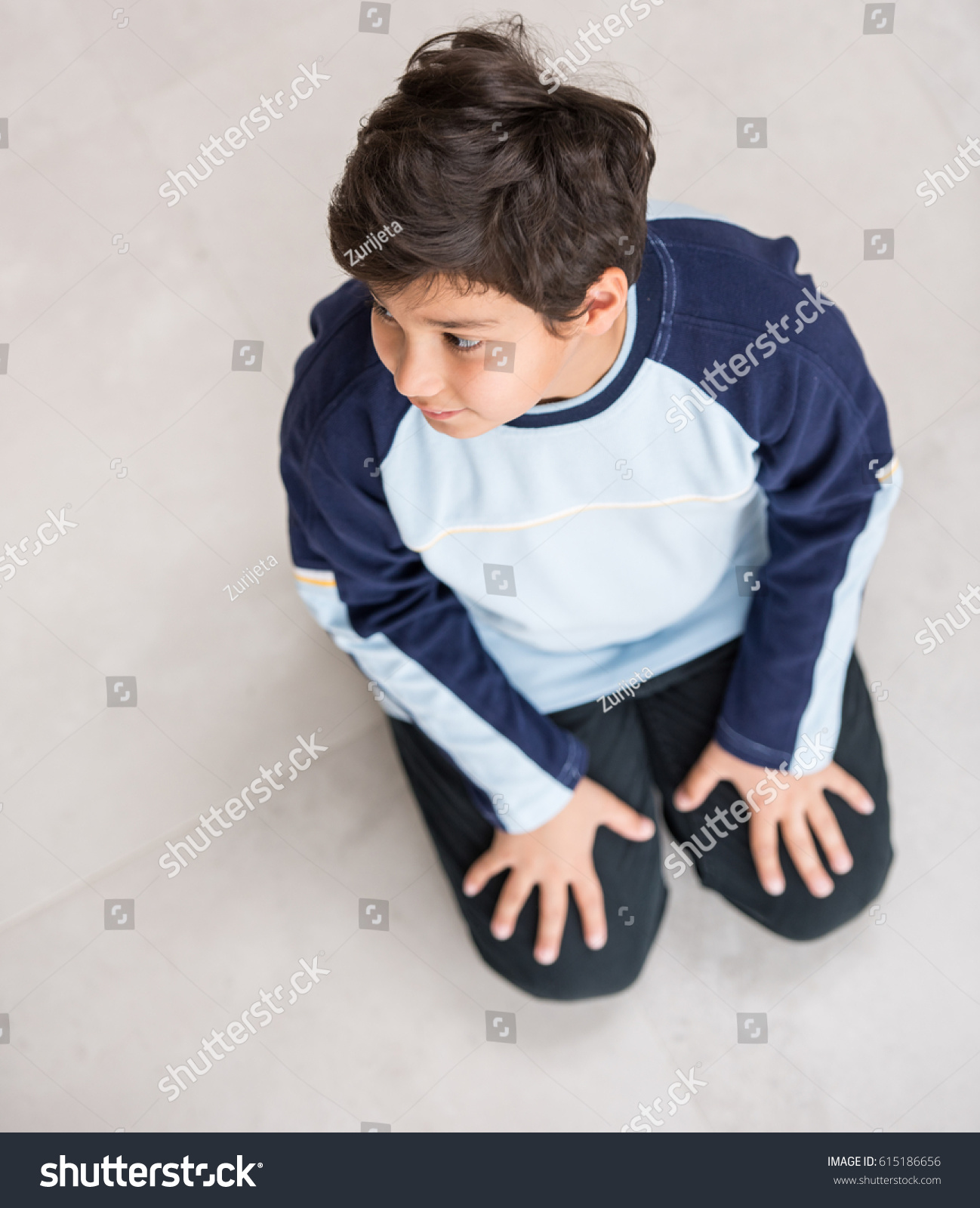 Cute Kids Posing Above Angle On Stock Photo Edit Now