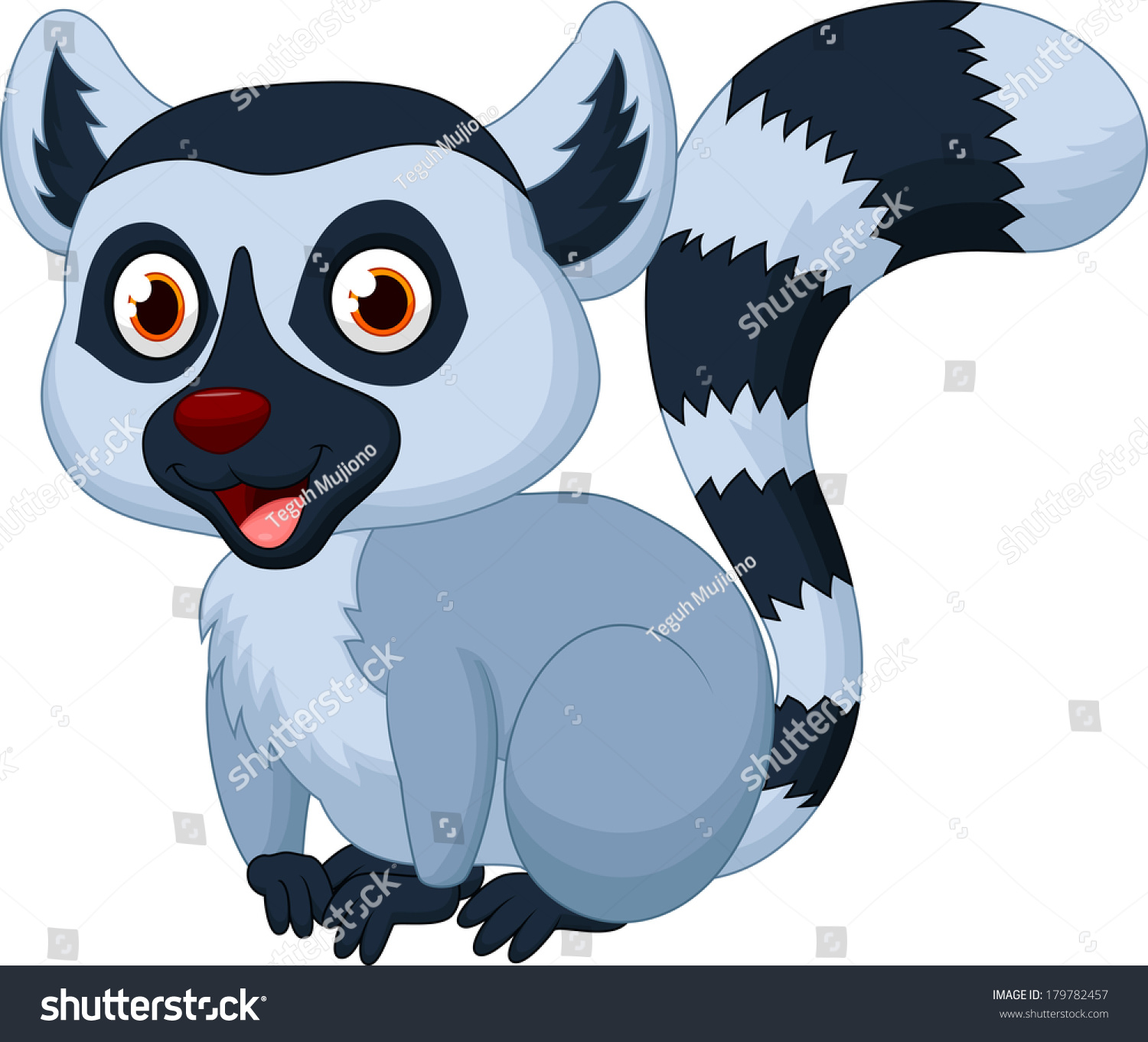 Cute Lemur Cartoon Stock Photo 179782457 : Shutterstock
