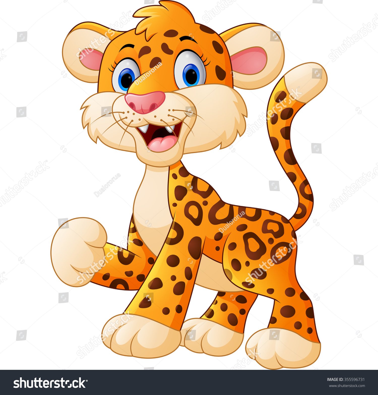 Cute Leopard Cartoon Stock Photo 355596731 : Shutterstock