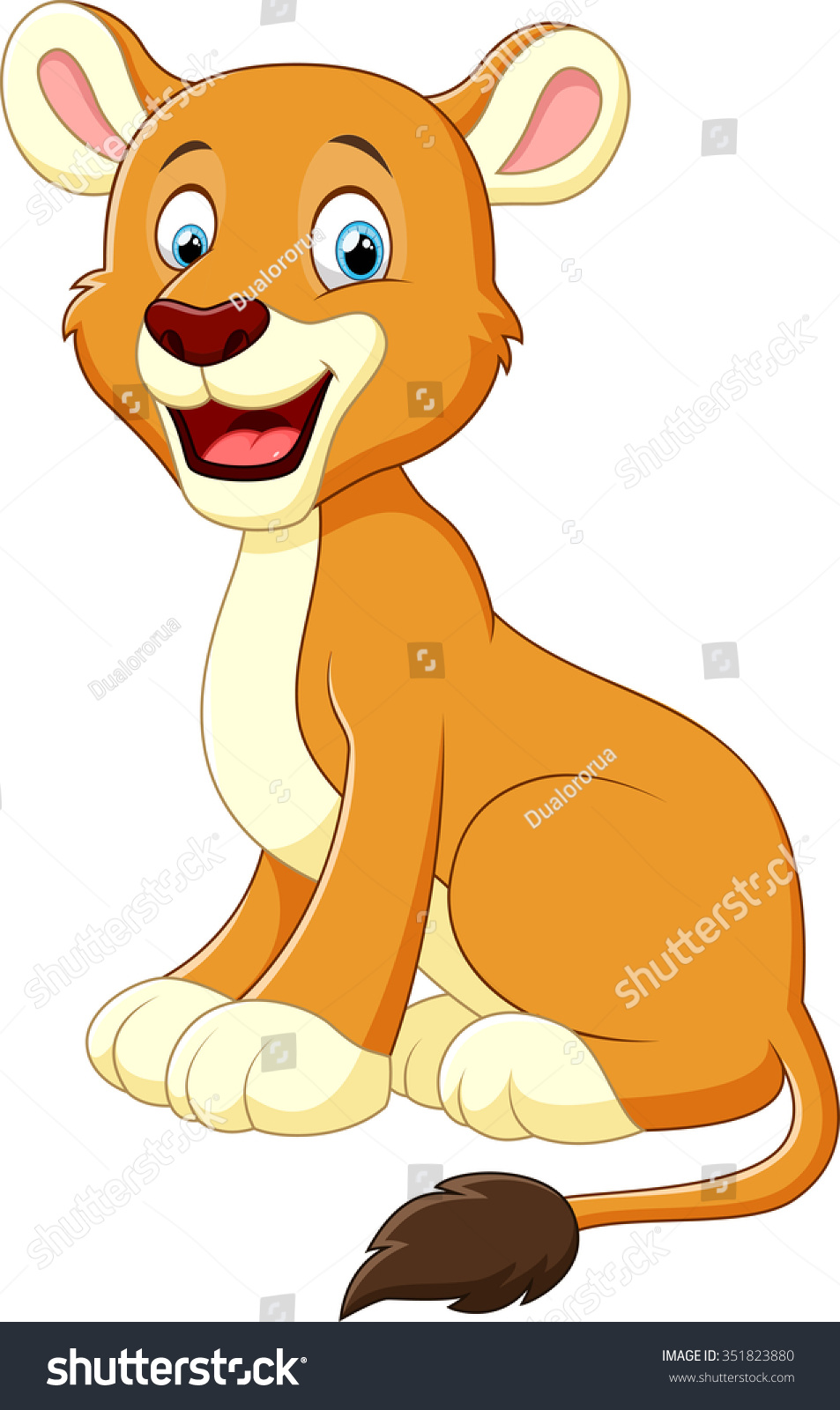 Cute Lion Cartoon Stock Photo 351823880 : Shutterstock
