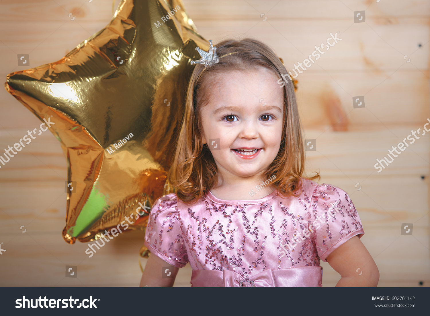 Cute Little Baby Girl Dark Blonde Stock Photo Edit Now 602761142