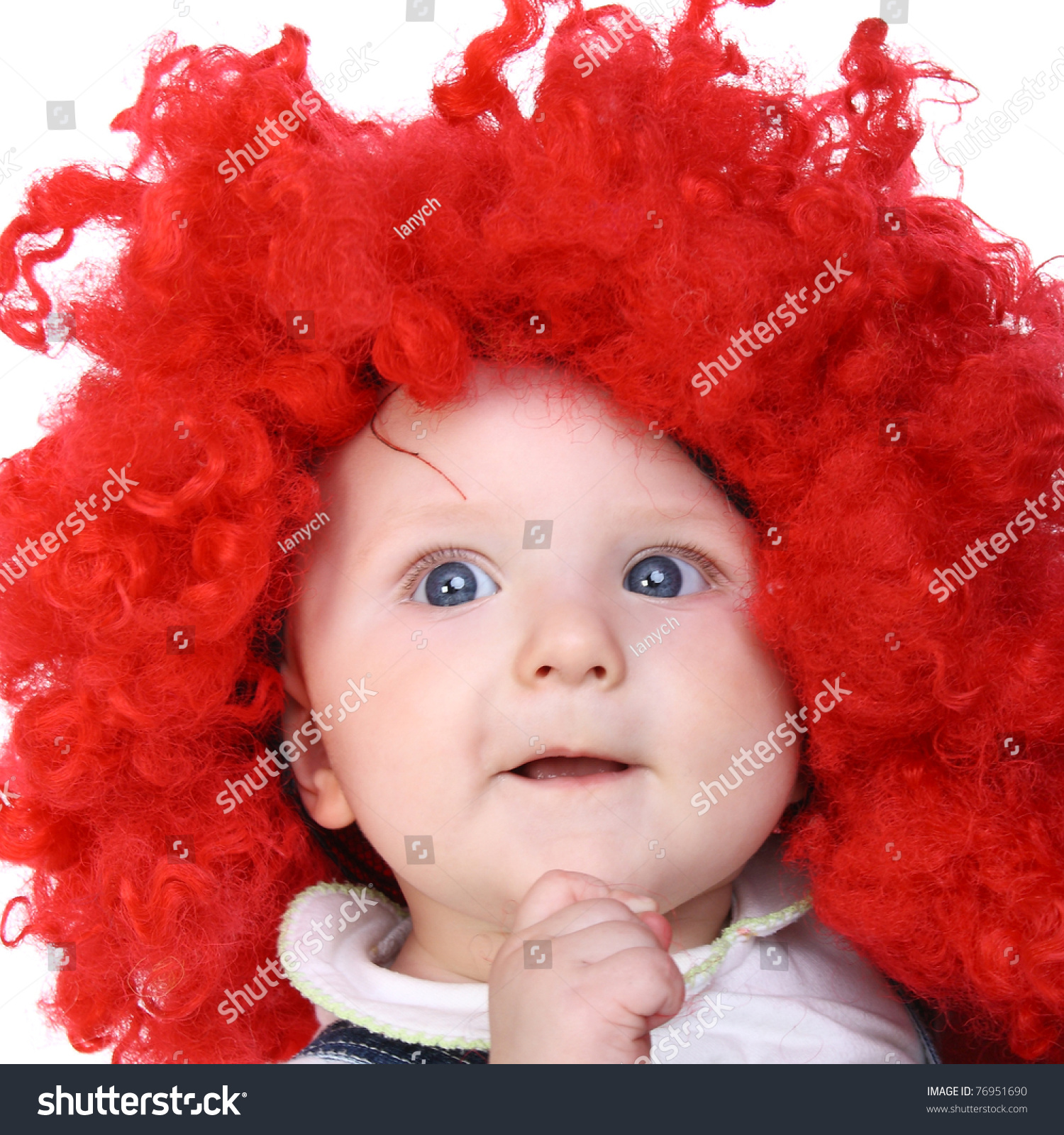 infant red wig