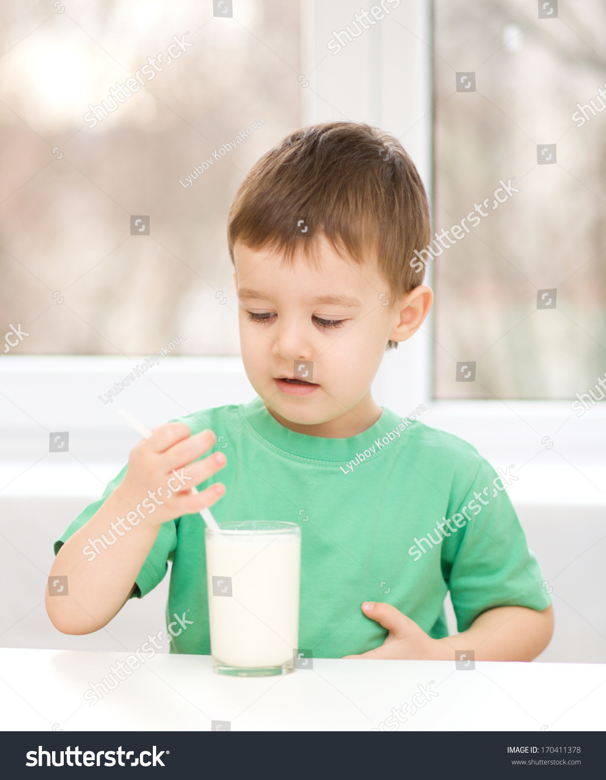 Cute Little Boy Dipping His Tongue Stock Photo 170411378 | Shutterstock