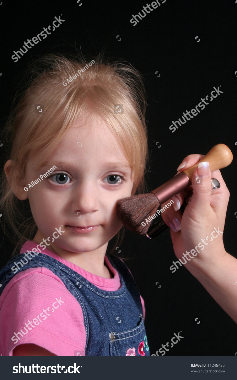 Cute Little Girl Having Blush Applied Stock Photo (Edit Now) 11248435