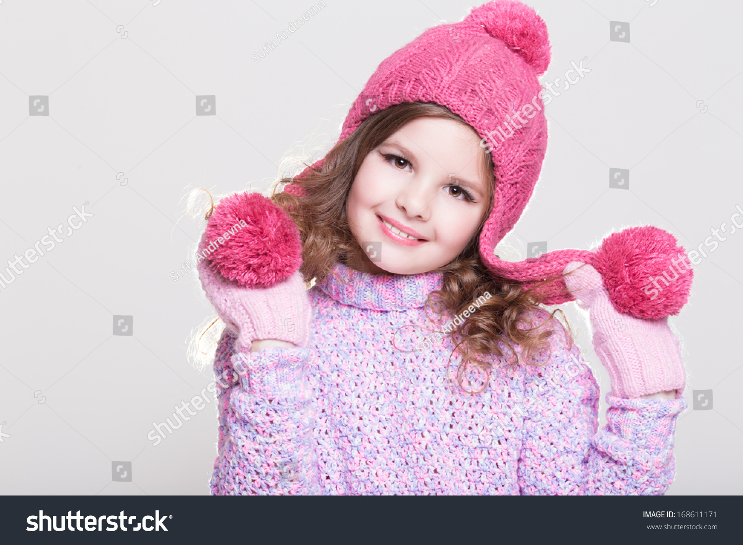 baby girl winter hat and gloves