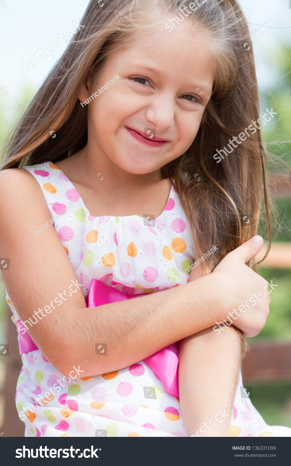 Cute Little Girl Posing On Playgorund Stock Photo 136331099 | Shutterstock