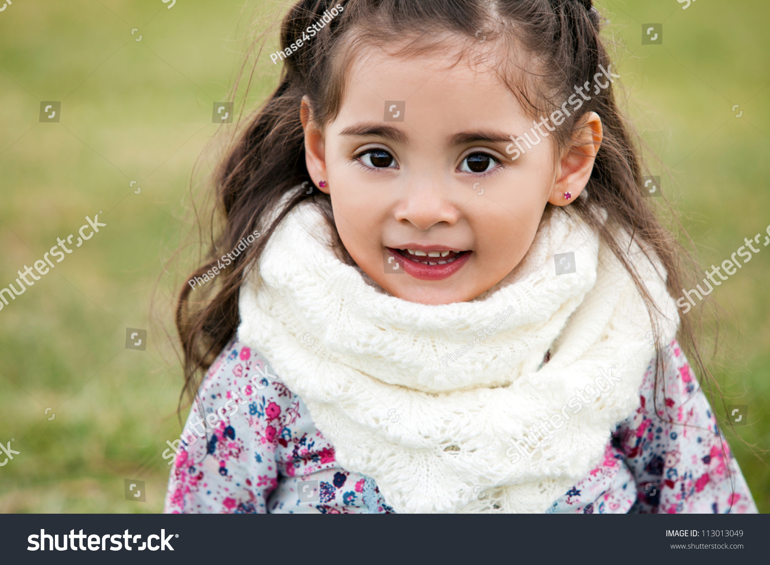 Cute Little Girl Big Brown Eyes Stock Photo Edit Now