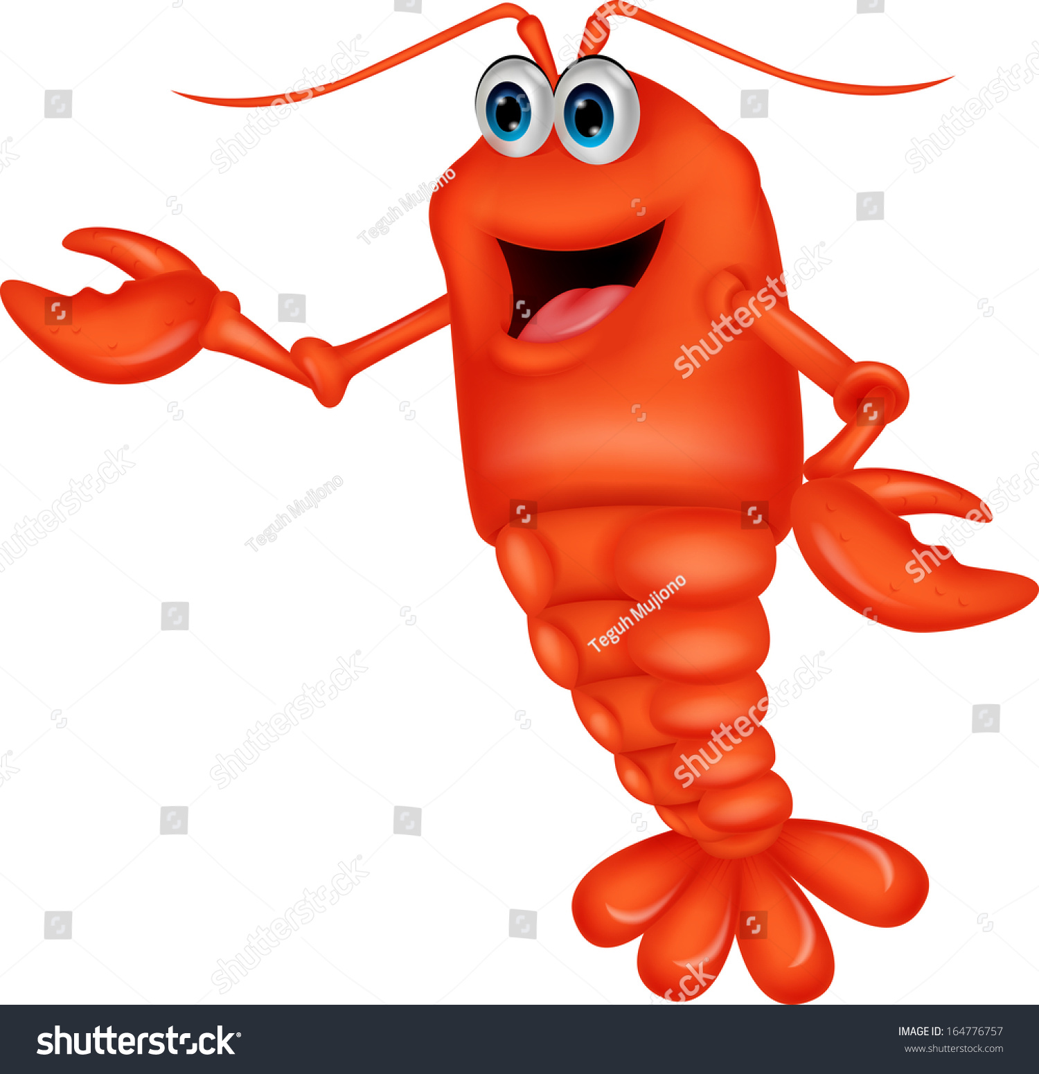 Cute Lobster Cartoon Stock Illustration 164776757 - Shutterstock