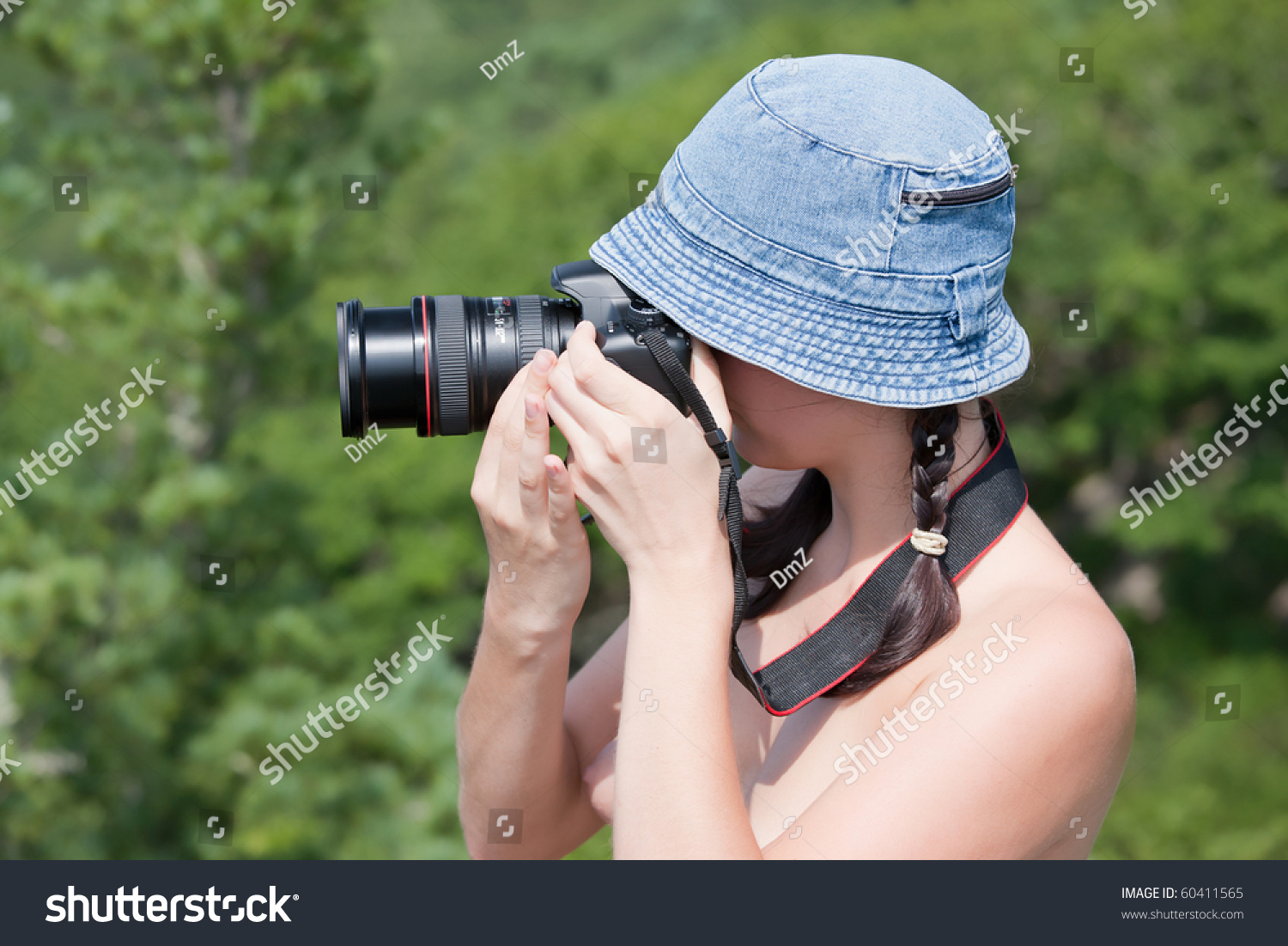 naked girl with camera