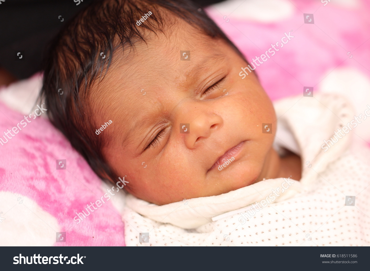 Cute New Born Baby Indian Baby Stock Photo Edit Now 618511586