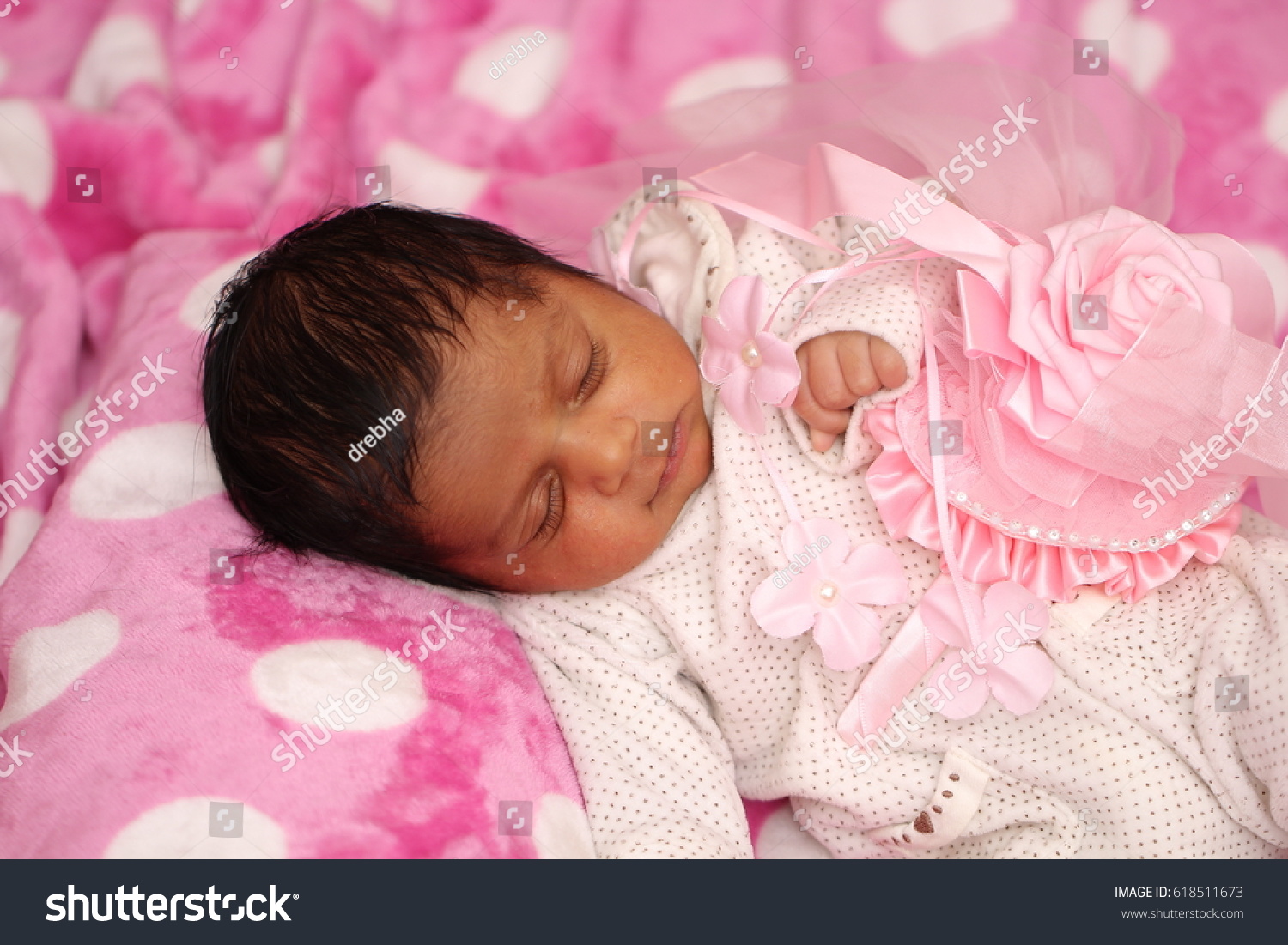 Cute New Born Baby Indian Baby Stock Photo Edit Now 618511673