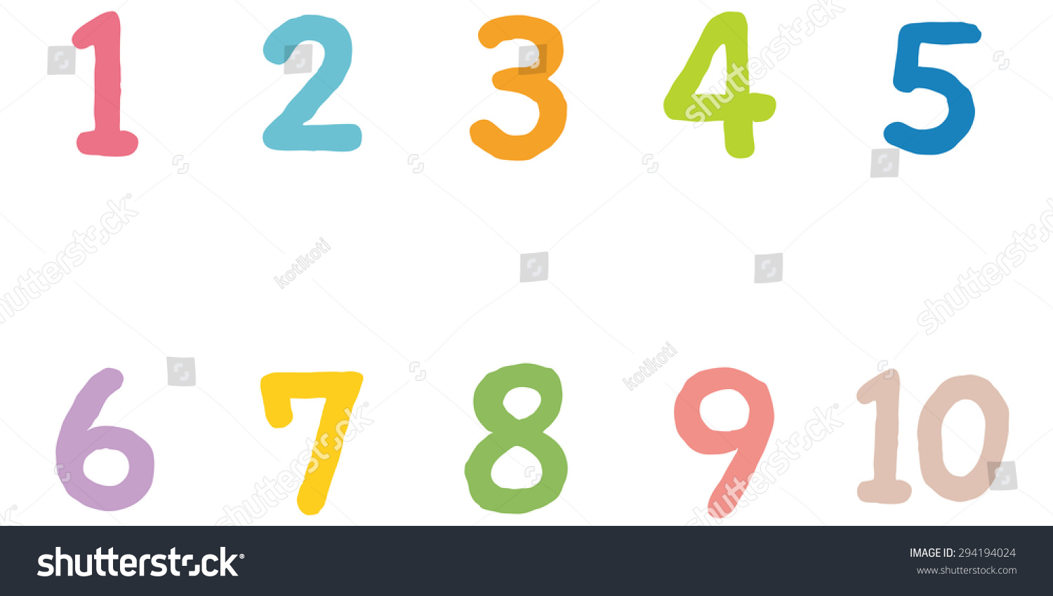 かわいい数字 1から10 のイラスト素材 Shutterstock