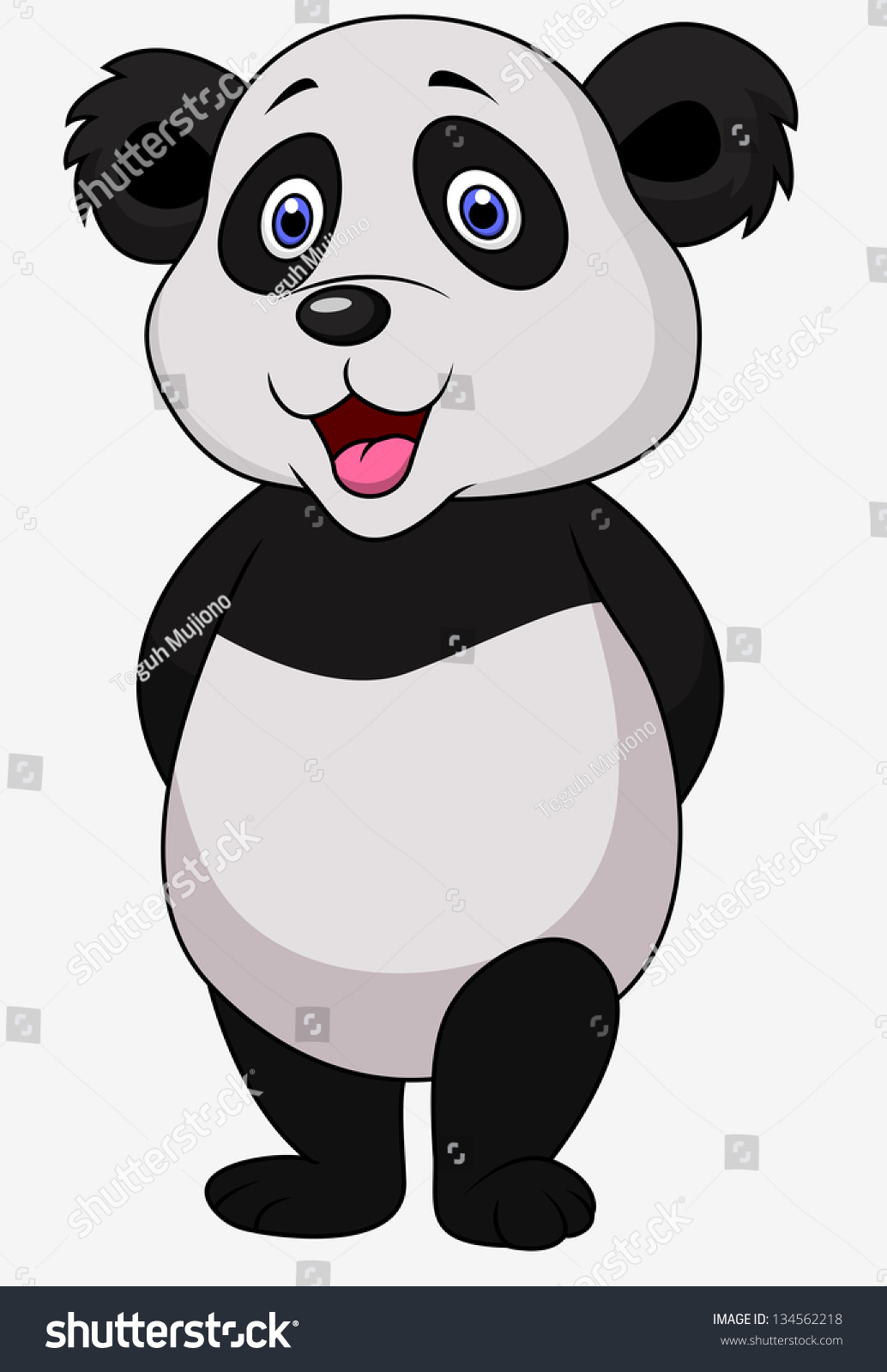 Cute Panda Cartoon Stock Photo 134562218 : Shutterstock
