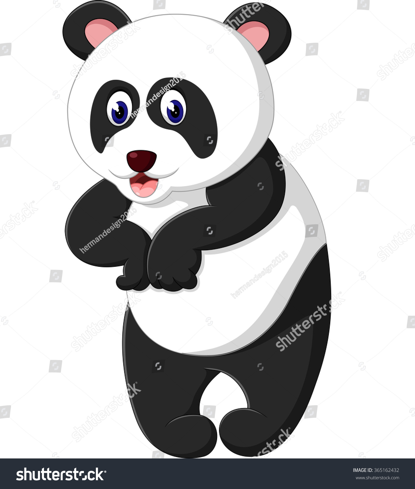 Cute Panda Cartoon Stock Illustration 365162432 - Shutterstock