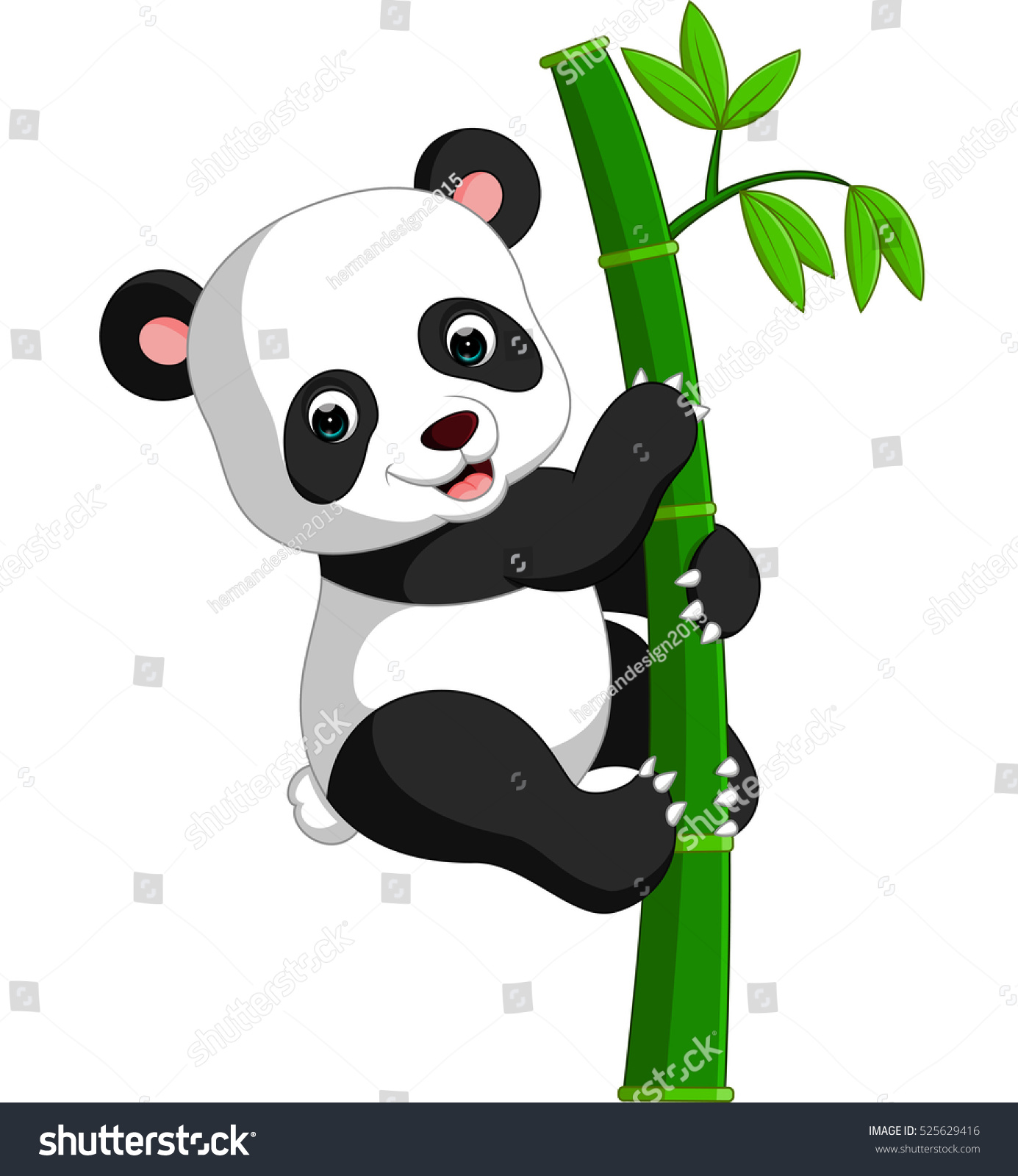 Hakuun Cute Panda Cartoon Liittyva Kuvituskuva 525629416