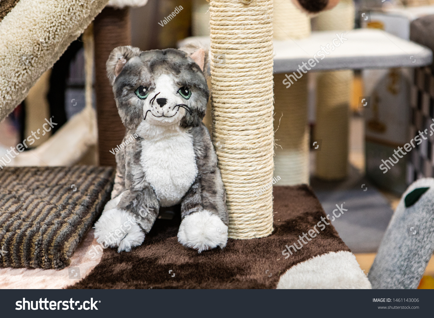 stuffed animal cat with kittens inside