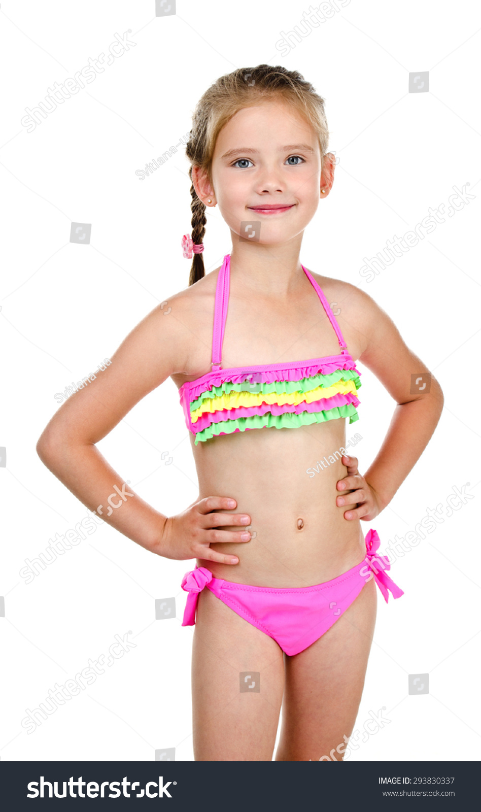 cute little girl in swimsuit