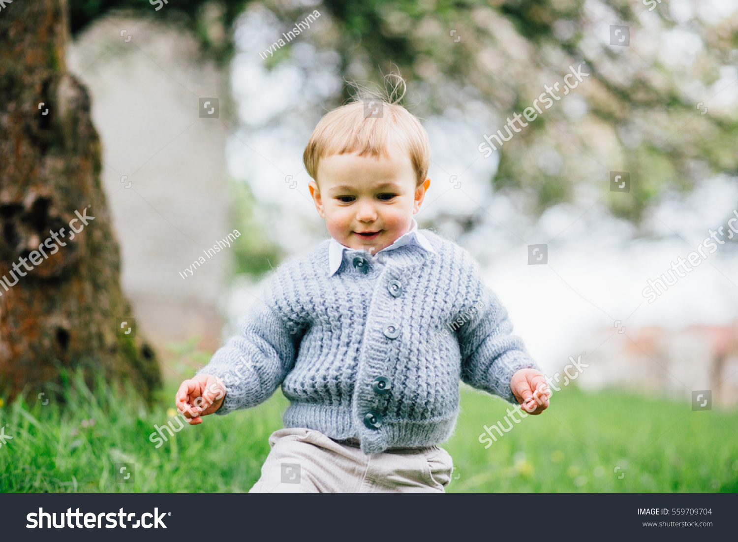 Cute Toddler Boy Blue Eyes Blonde Stock Photo Edit Now 559709704