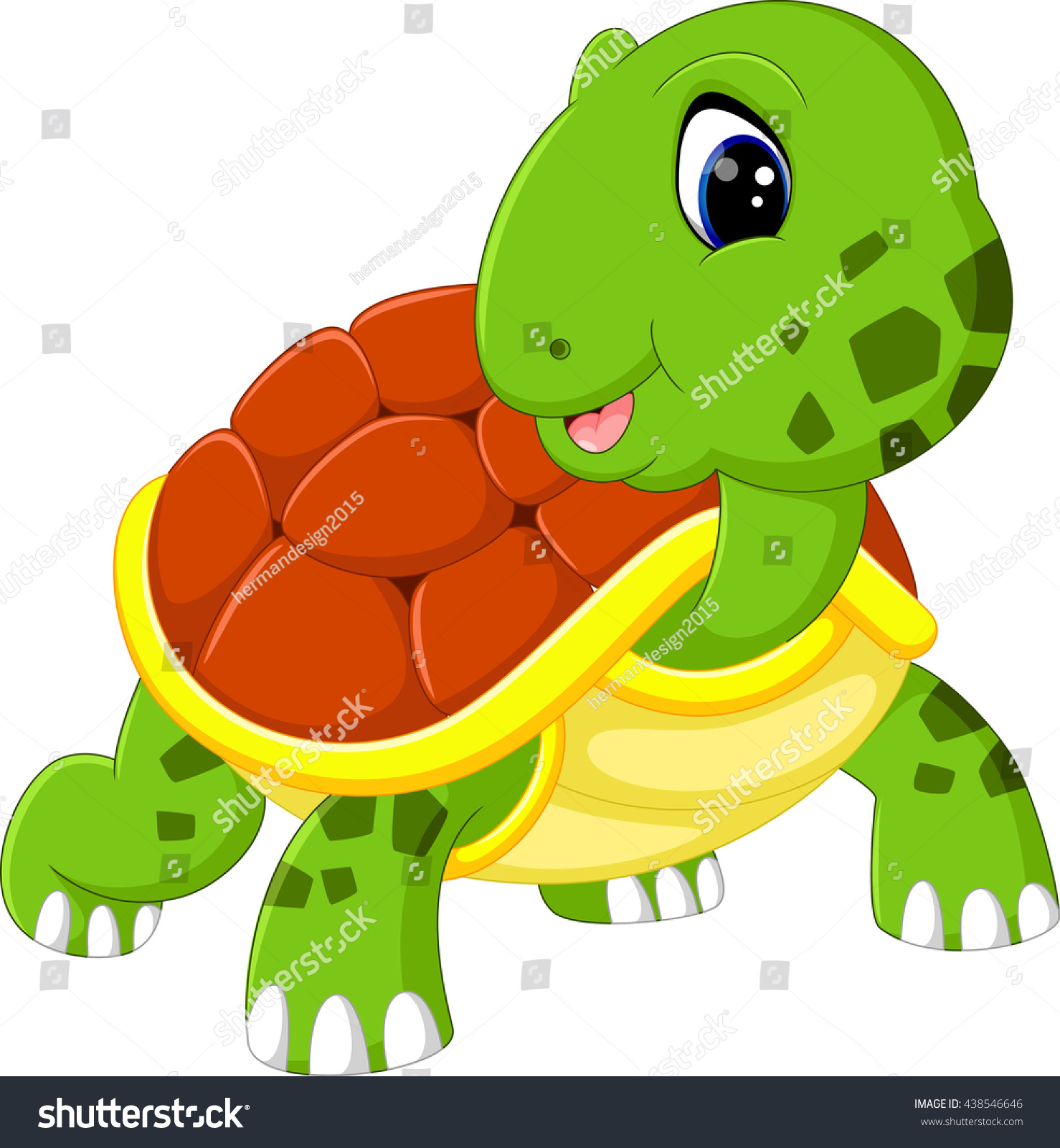 Cute Turtle Cartoon Stock Illustration 438546646 - Shutterstock