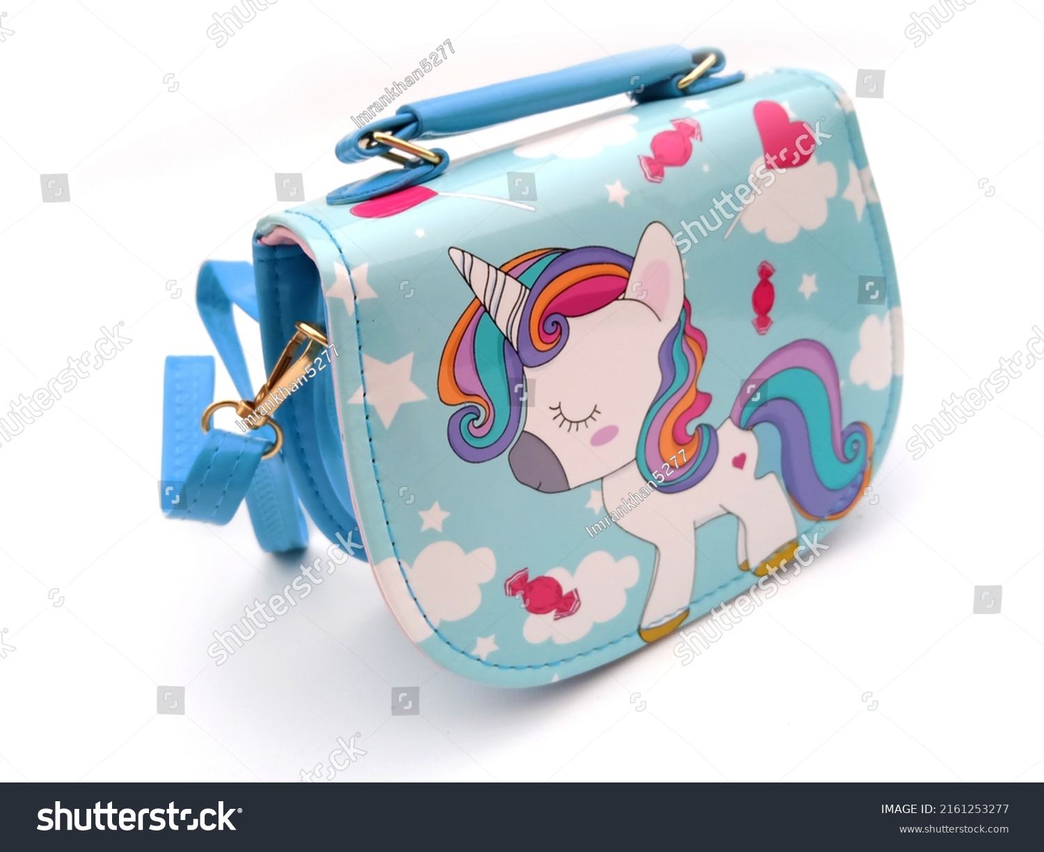 Cute Unicorn Purse Wallet Girls Isolated Stock Photo 2161253277 