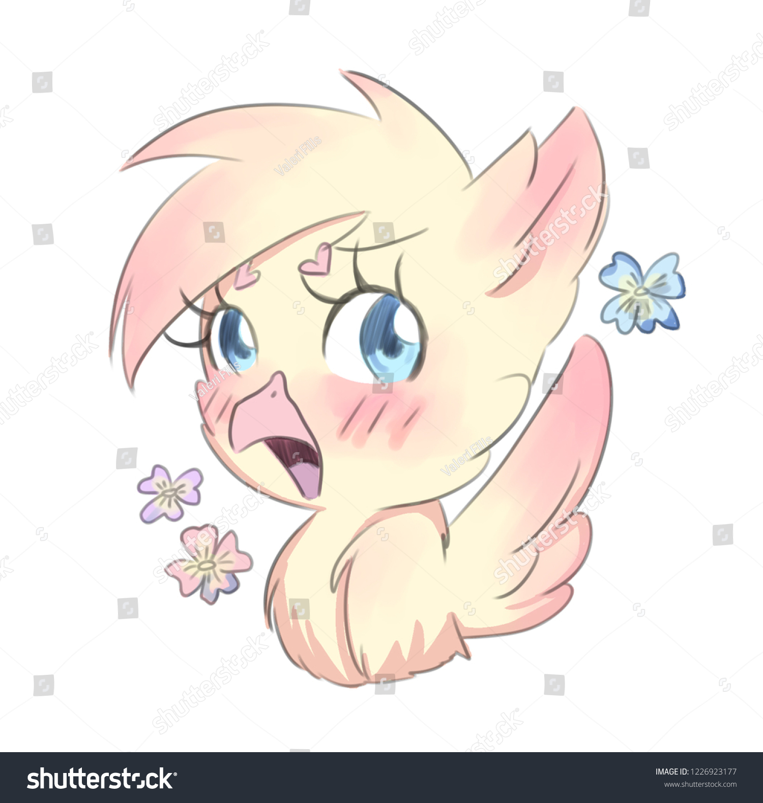 Cute Yellow Griffin Stock Illustration 1226923177