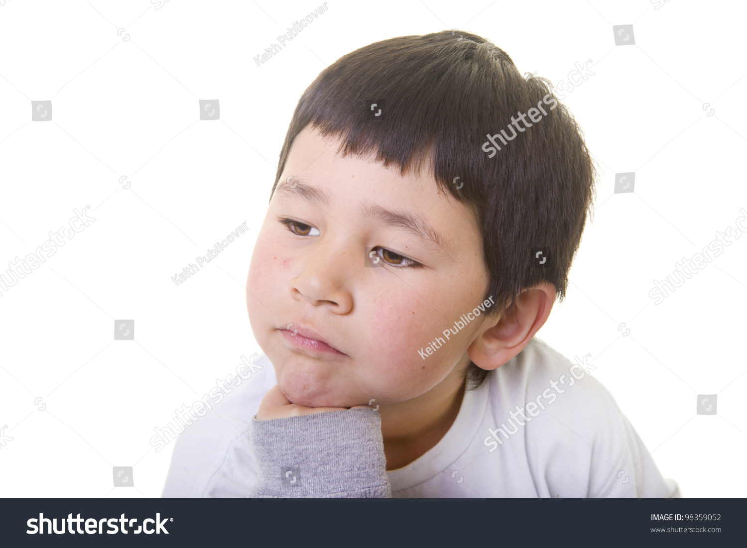 Cute Young Asian Boy Deep Thought Stock Photo 98359052 | Shutterstock