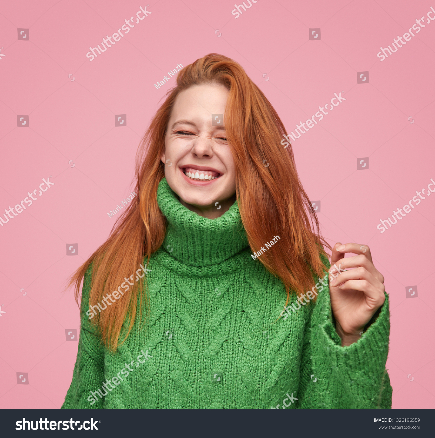 green sweater lady