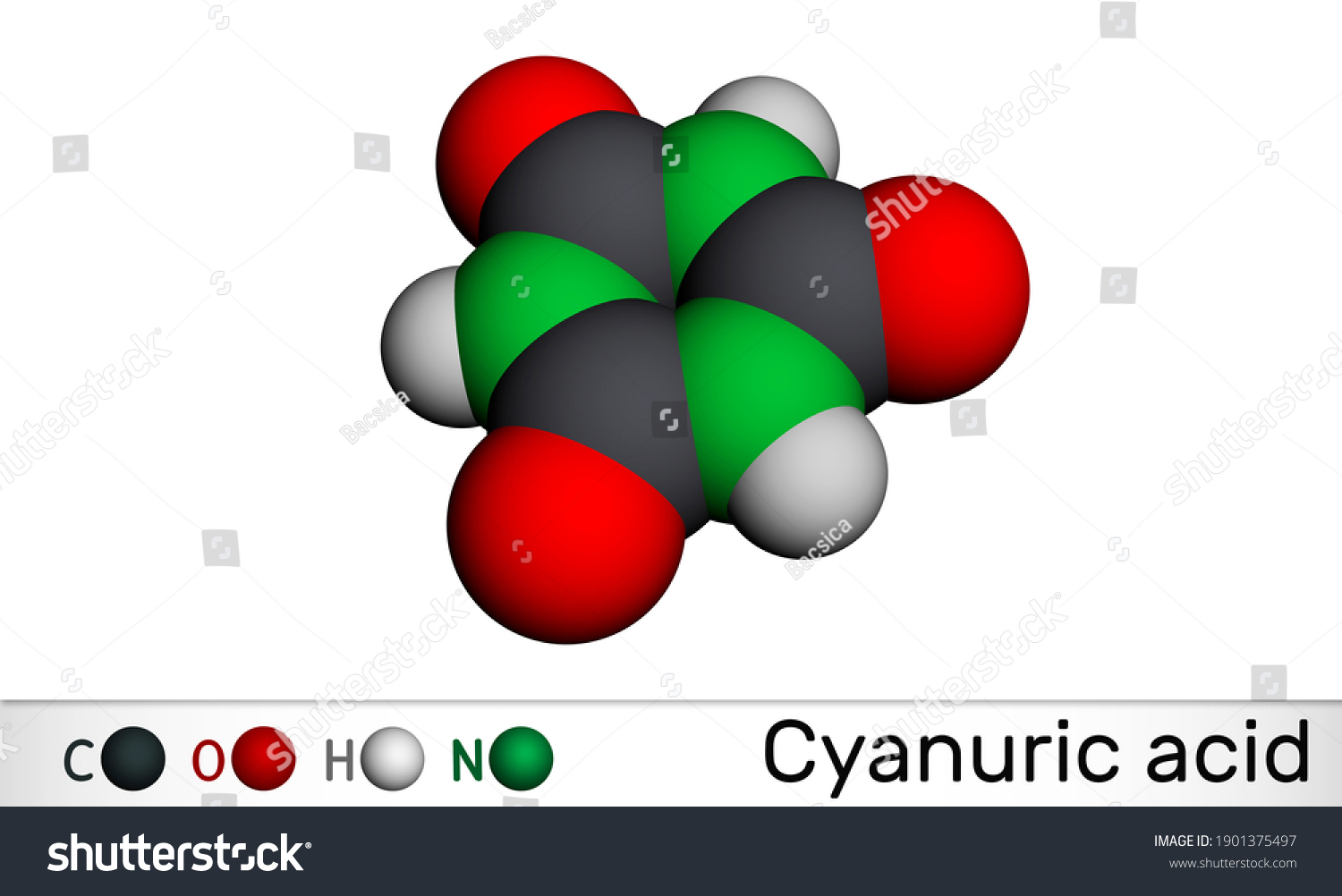 Cyanuric Acid Molecule Triazine Enol Tautomer Stock Illustration 1901375497 Shutterstock 0171