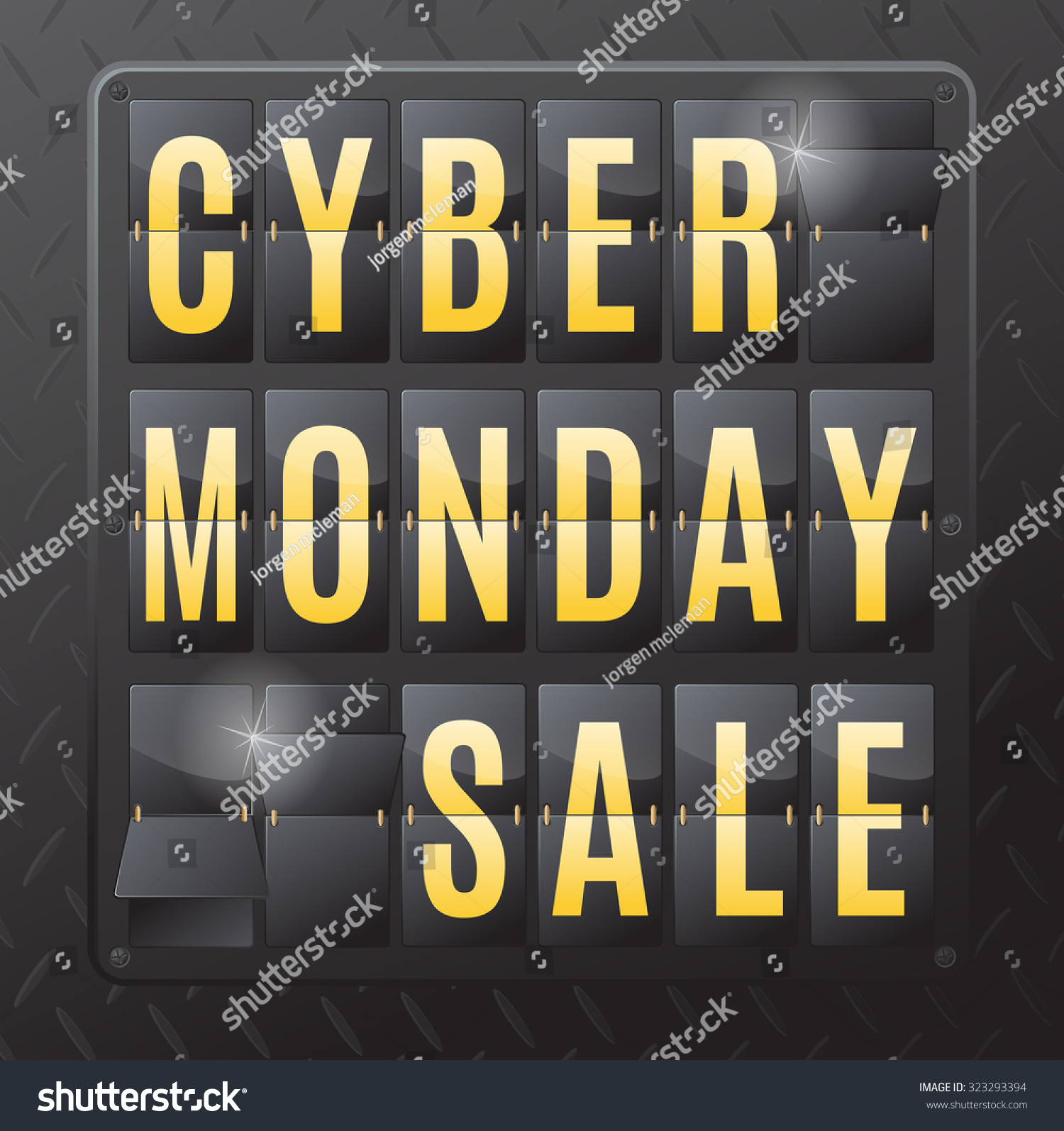 Cyber Monday Day Following Thanksgiving Day Stock Illustration 323293394