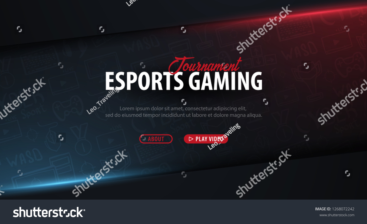 Cyber Sport Banner Esports Gaming Video Stock Illustration Shutterstock