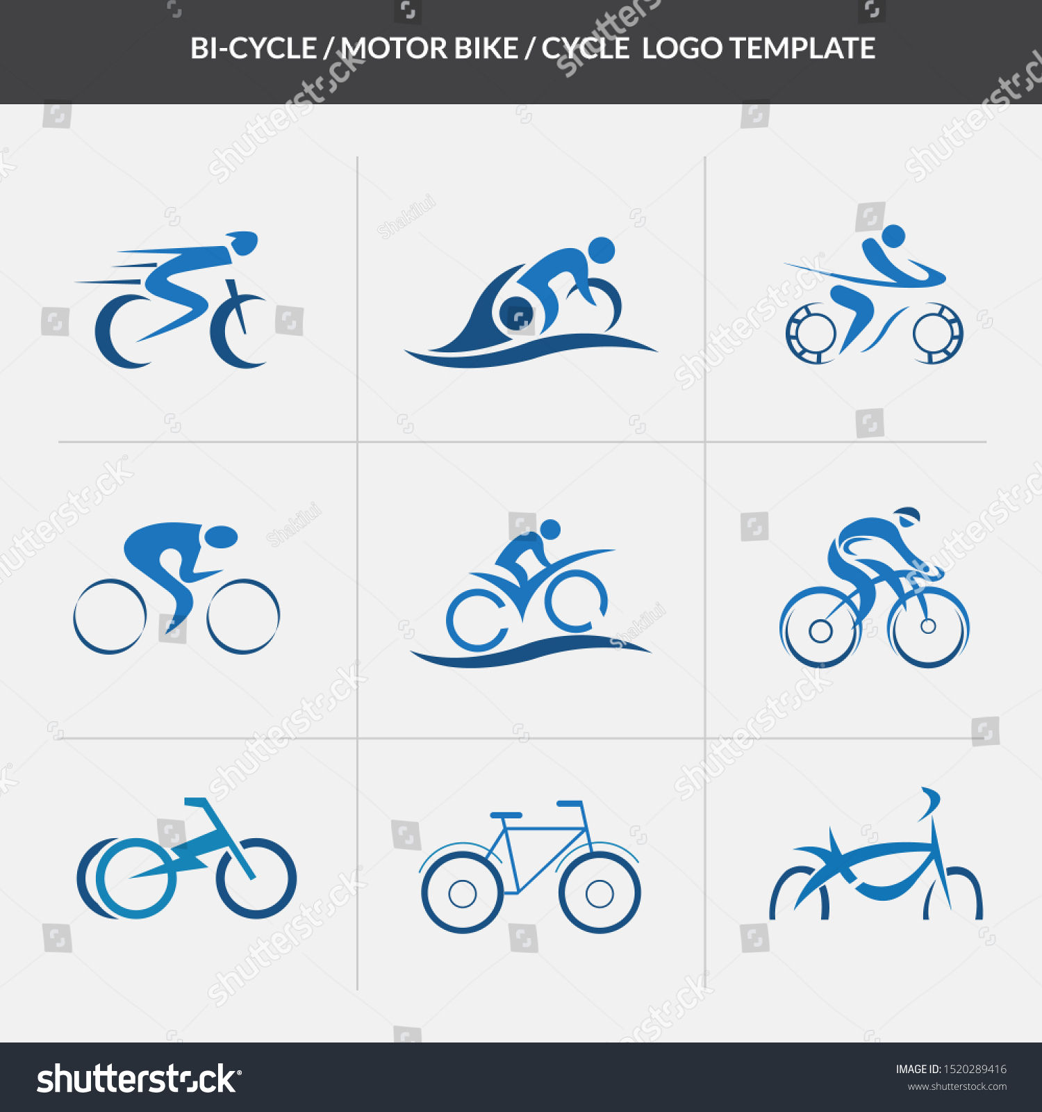 Cycle Motor Cycle Logo Template Bi Stock Illustration 1520289416