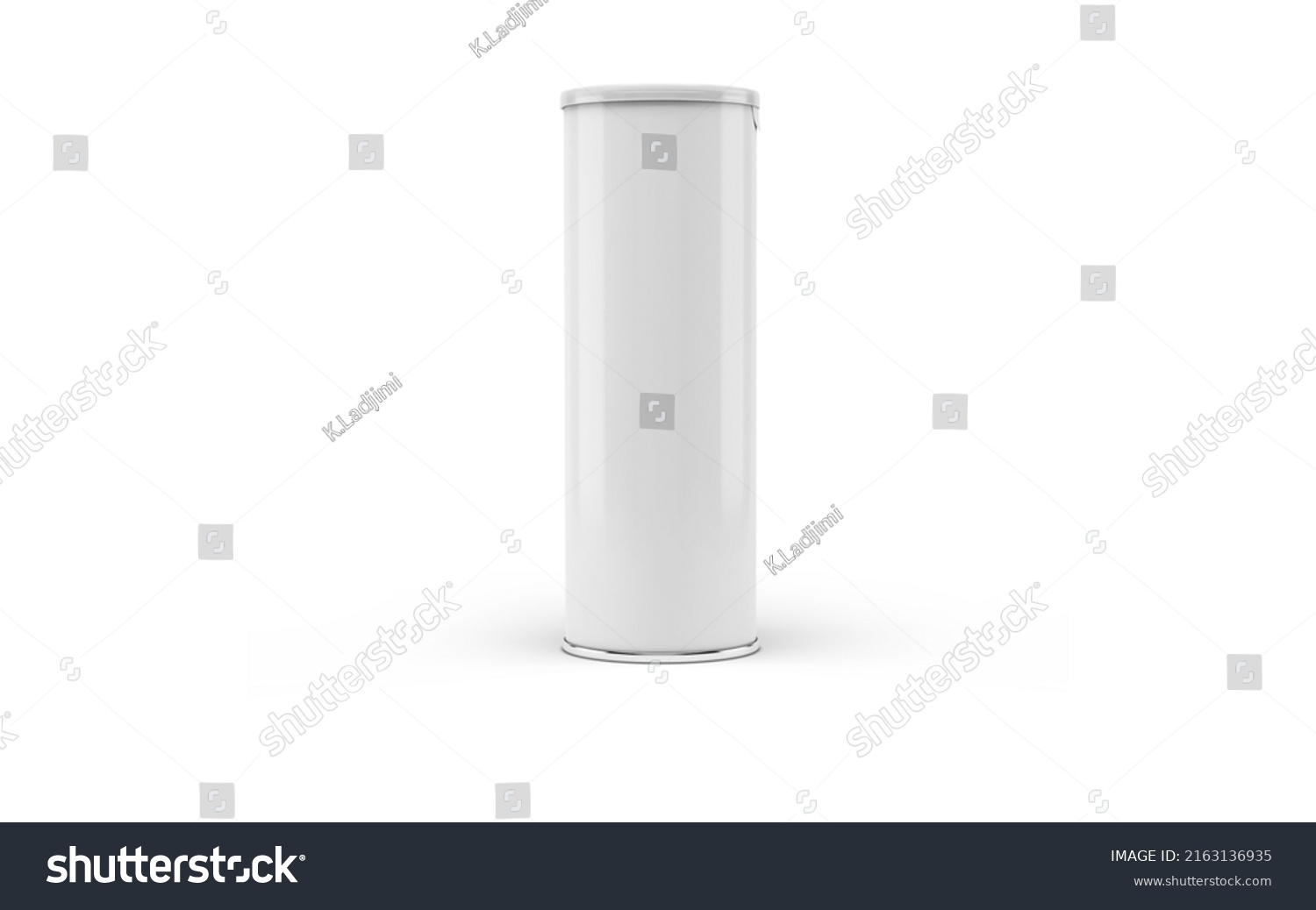Cylindrical Cardboard Container Mockup 3d Rendering Stock Illustration ...