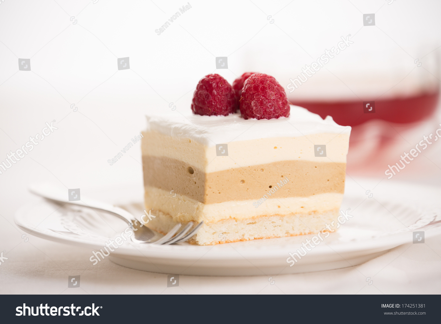 Dacquoise Cake Bavarian Cream Coffeeflavored Hazelnut Stock Photo Edit Now