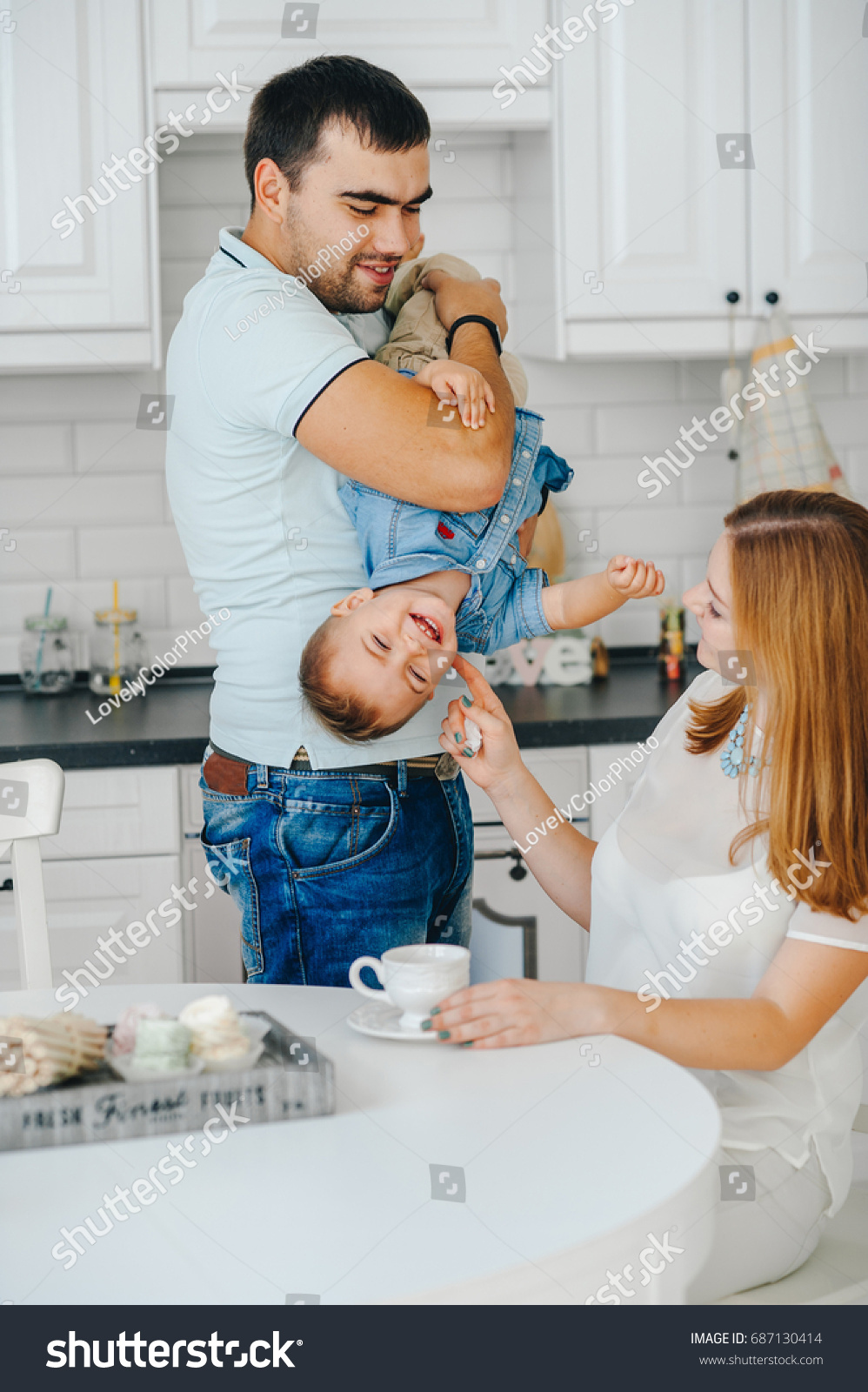 dad with baby funny