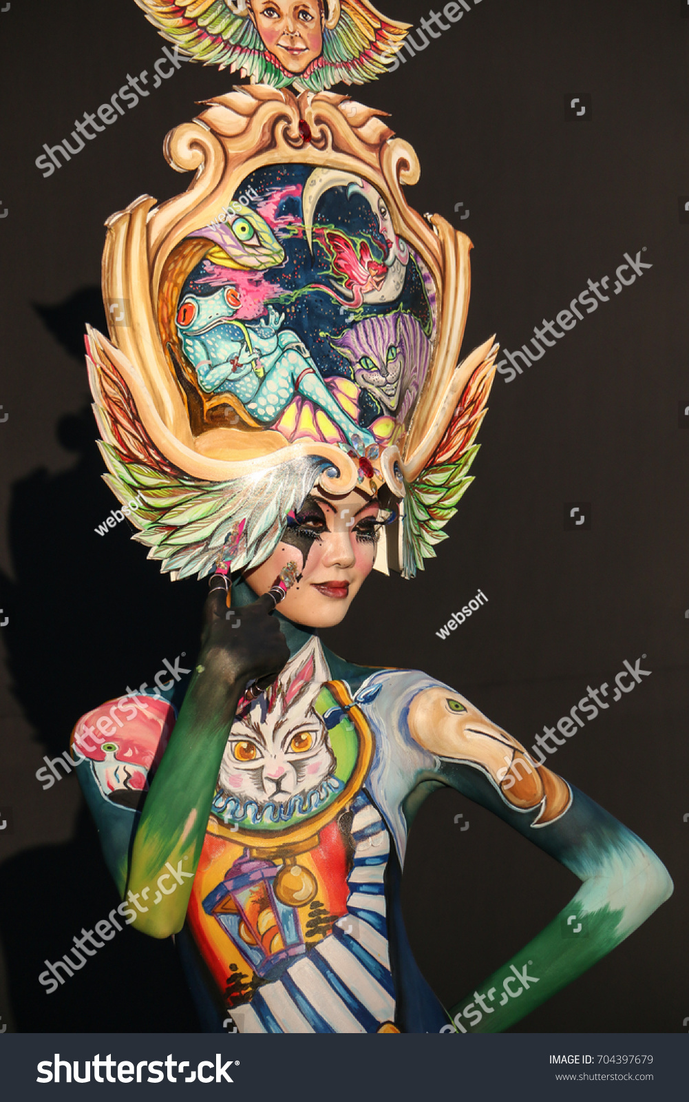 DAEGUKOREA AUGUST 262017 Body Painting Model Stock Photo Edit Now