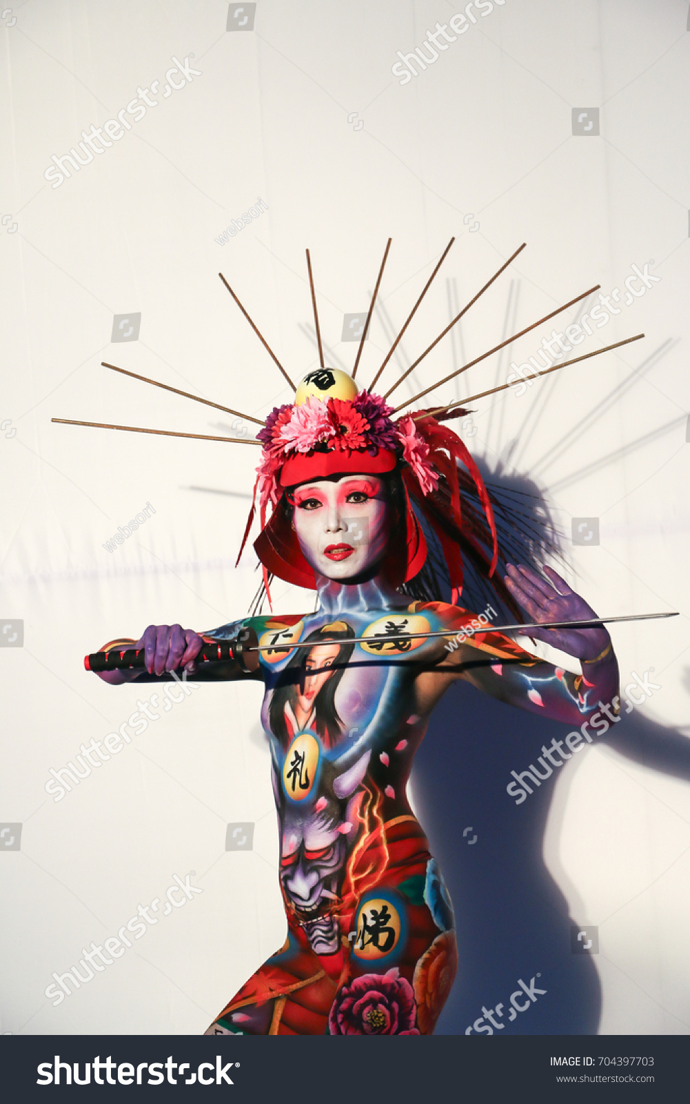 DAEGUKOREA AUGUST 262017 Body Painting Model Stock Photo Edit Now