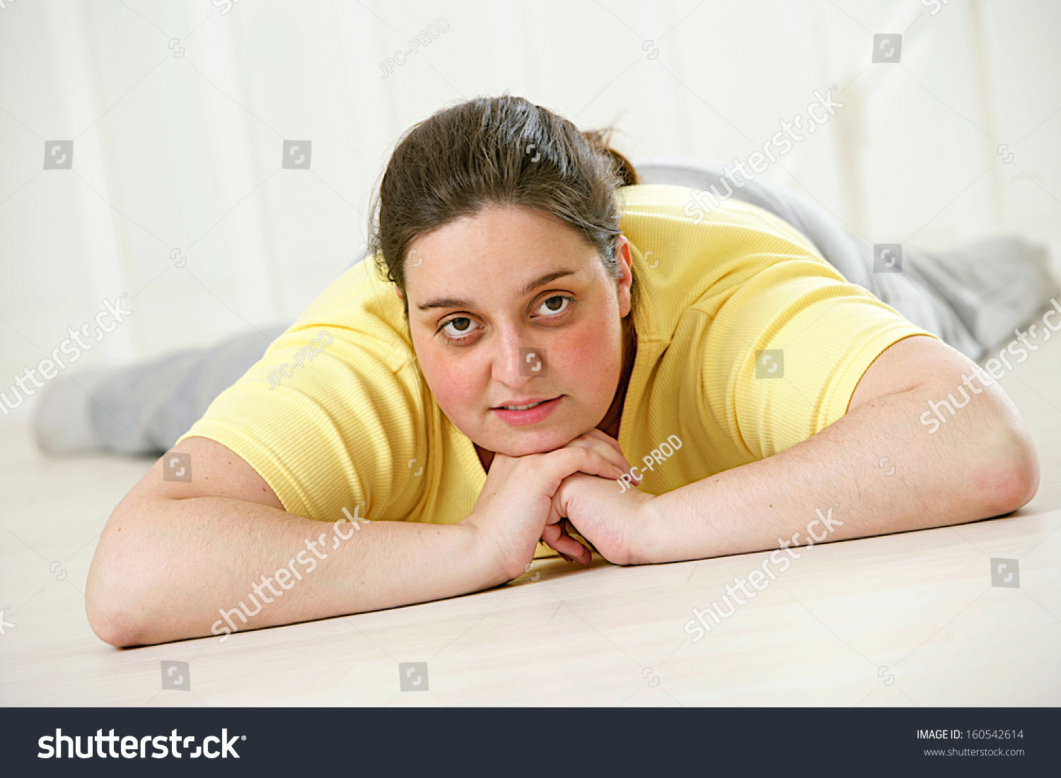 Daily Life Of An Overweight Woman Stock Photo 160542614 Shutterstock
